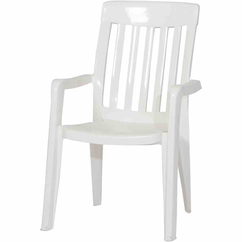 sieger Stapelstuhl Palma Stapelsessel, weiß Vollkunststoff 710/W
