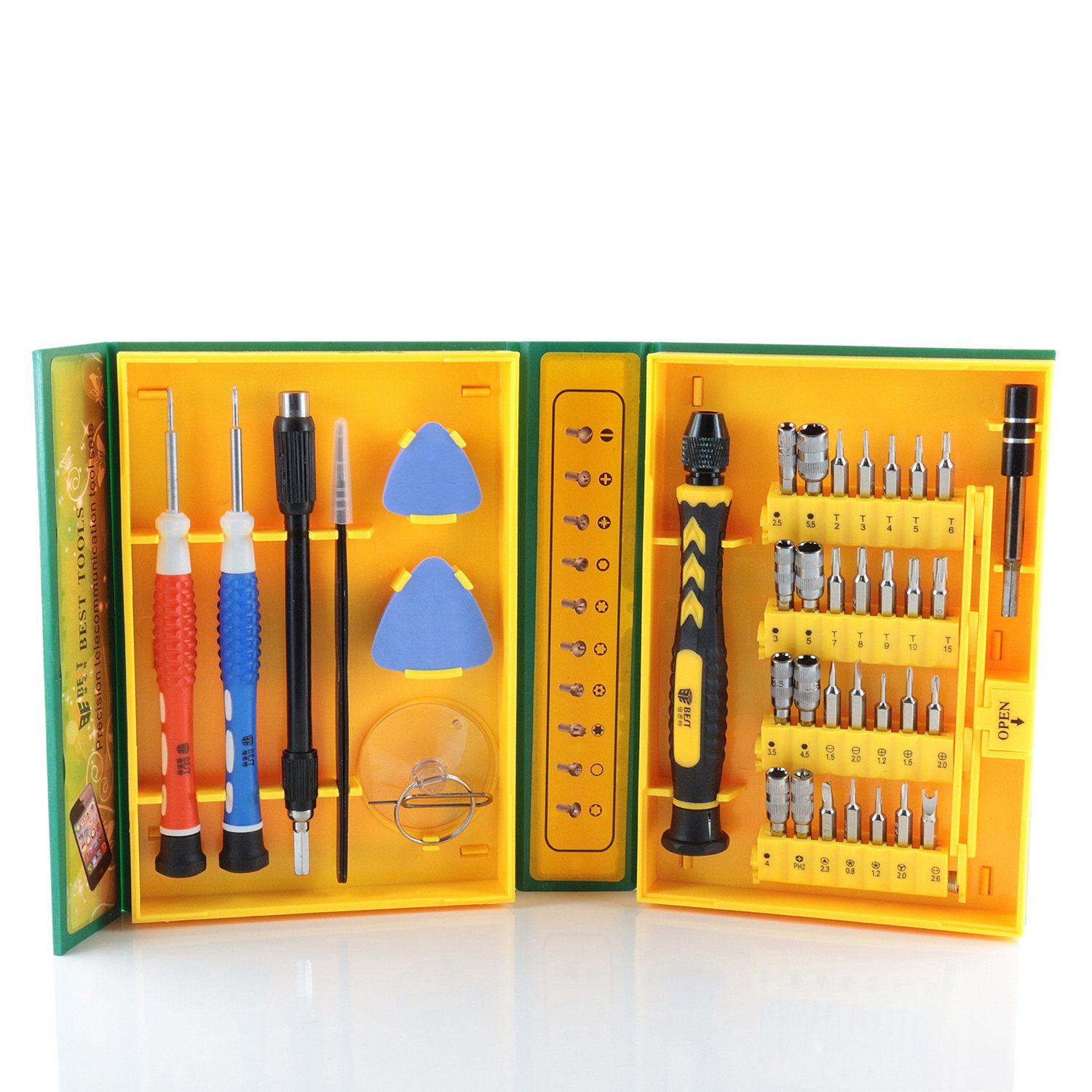 SLABO Reparatur-Set Universal Handy Reparatur Werkzeug Tools Schraubendreher Set 38-teilig