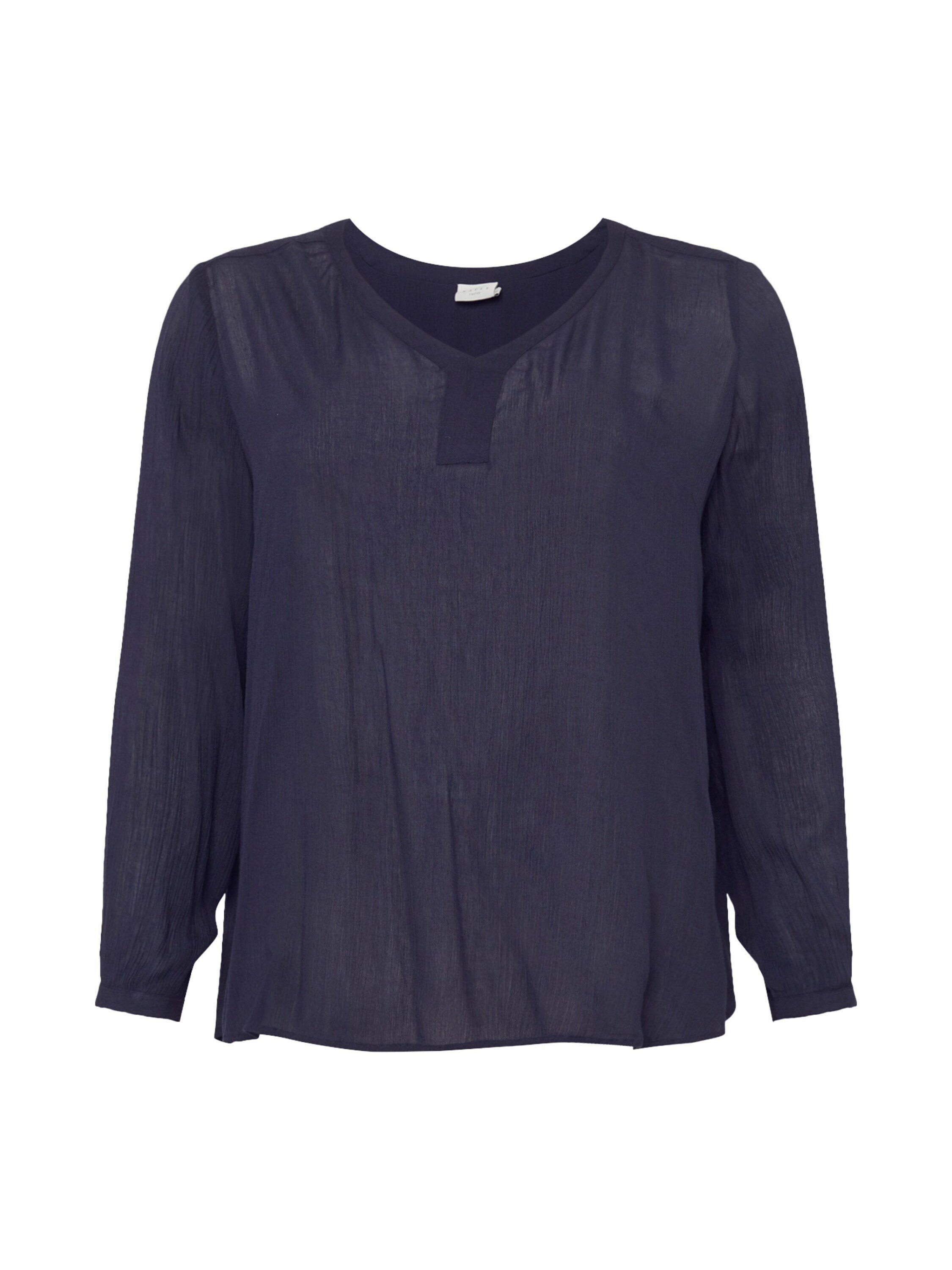 KAFFE Curve Langarmbluse KCami (1-tlg) Plain/ohne Details