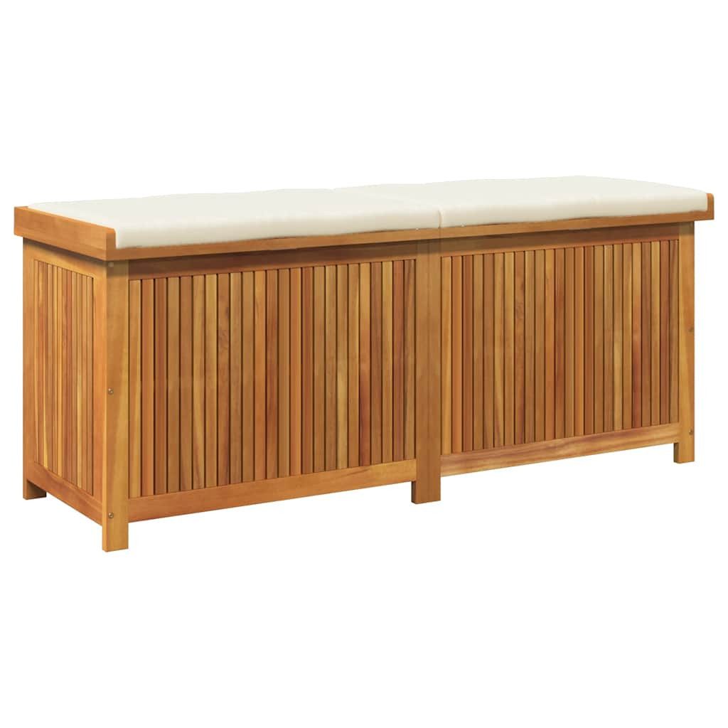 vidaXL Auflagenbox 150 x 50 x 605 cm Outdoor-Kissenbox 150x50x60,5 cm Massivholz Akazie