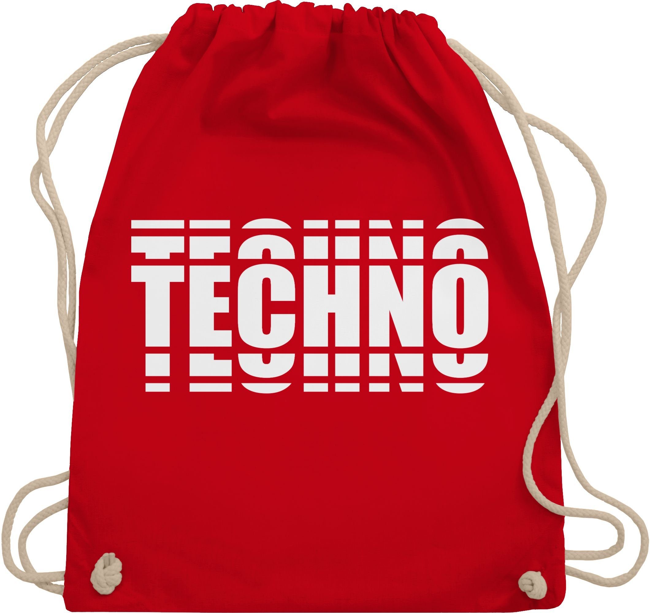 Shirtracer Turnbeutel Techno Festival Outfit Geschenk Musik Disco Party, Technomusik & House Music