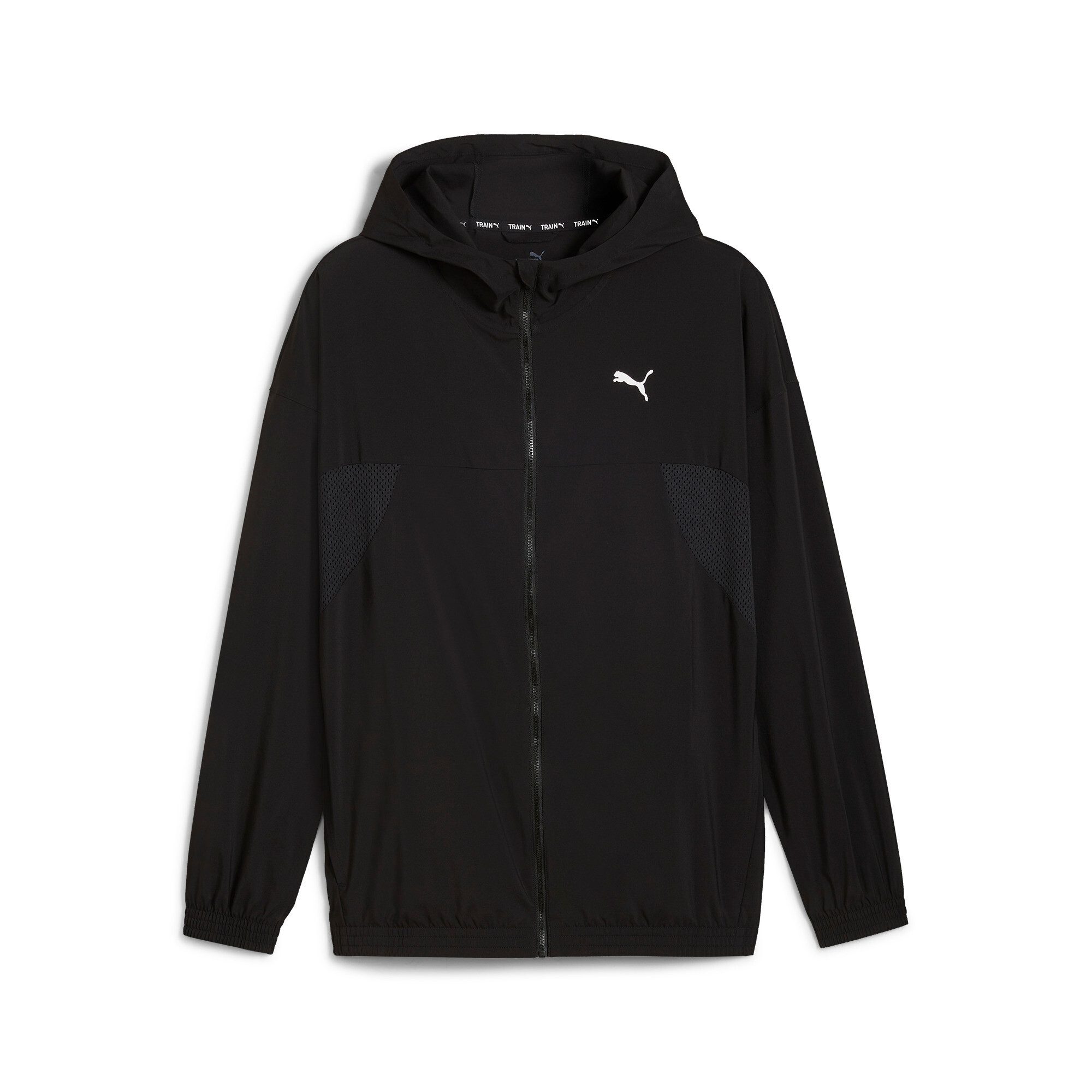 PUMA Trainingsjacke ALWAYS ON WOVEN FULL ZIP JACKET für Fitness-Workout, aus atmungsaktivem Polyester, mit Vordertaschen