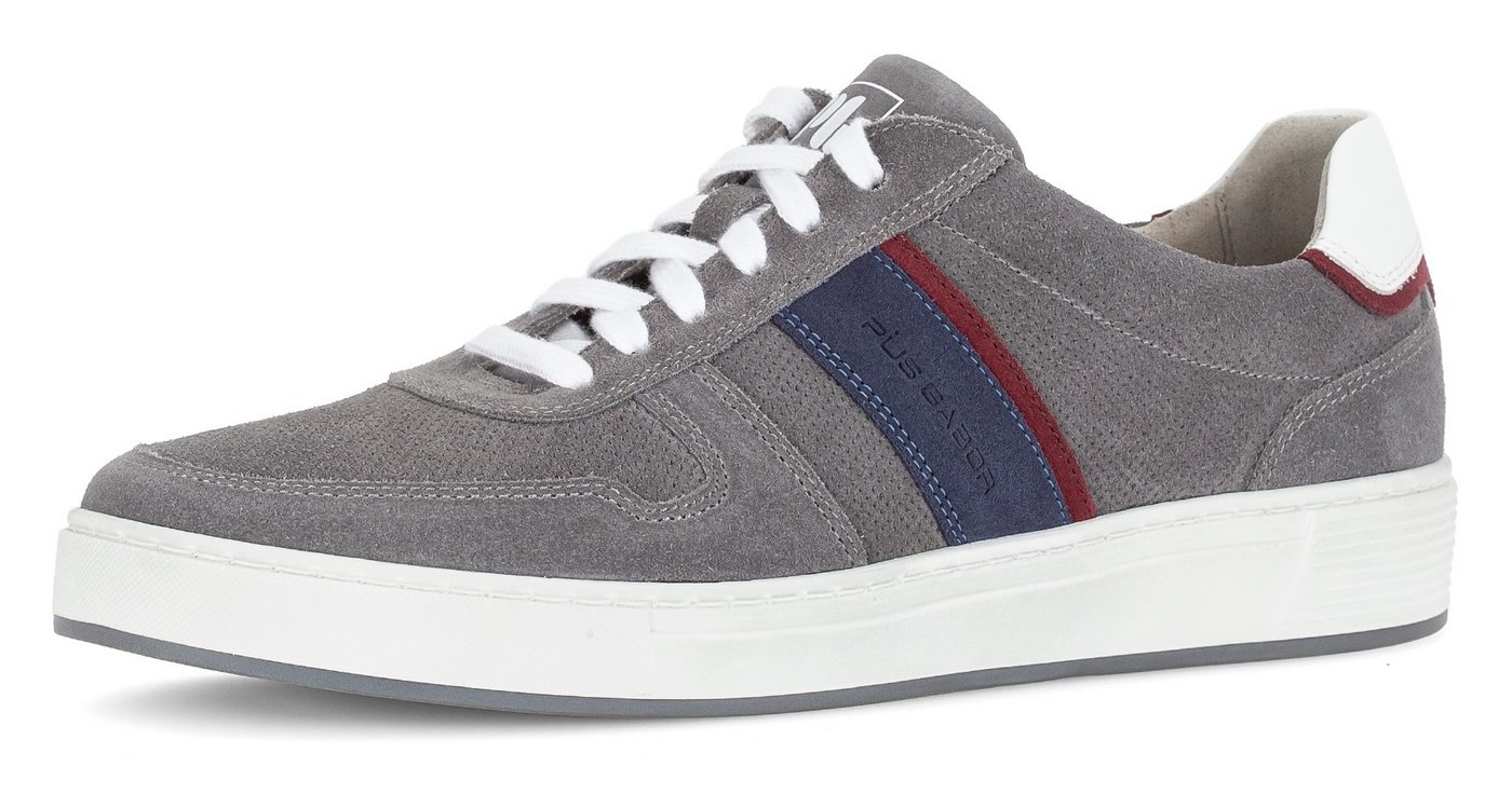 Pius Gabor Sneaker Freizeitschuh, Halbschuh, Schnürer mit Kontrastbesätze, Weite G