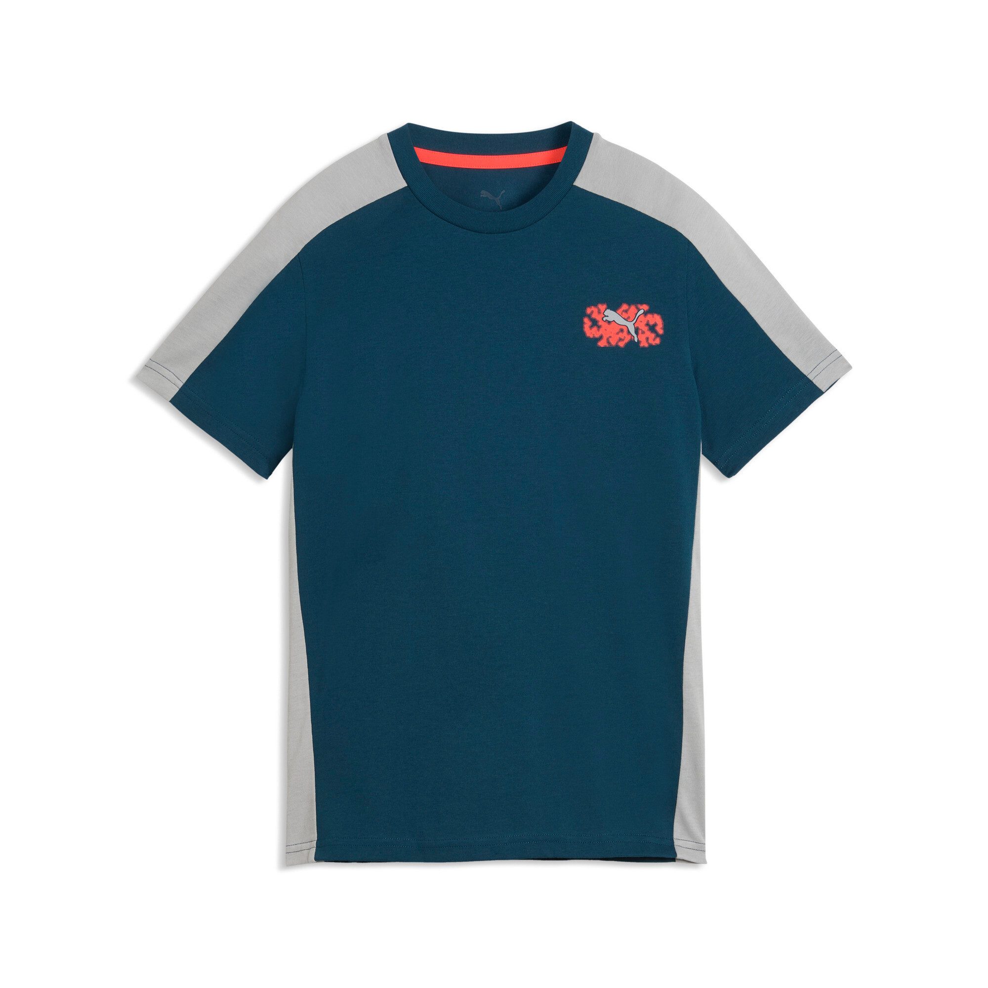 PUMA T-Shirt ACTIVE SPORTS SMALL GRAPHIC TEE B Regular Fit, kurze Ärmel, sportlicher Stil, für Jugendliche – Bild 4 von 5