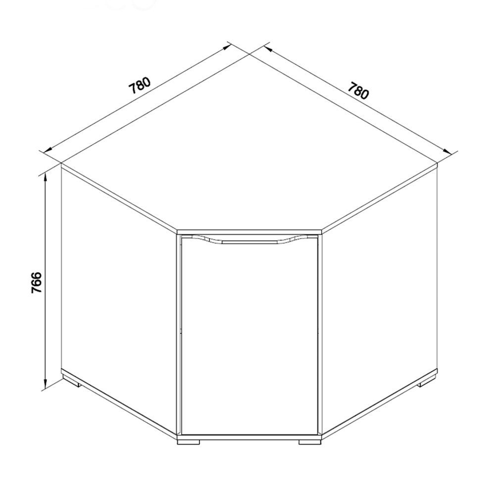 Vicco Kommode Ruben, Weiß, 78 x 77 cm (1 St)