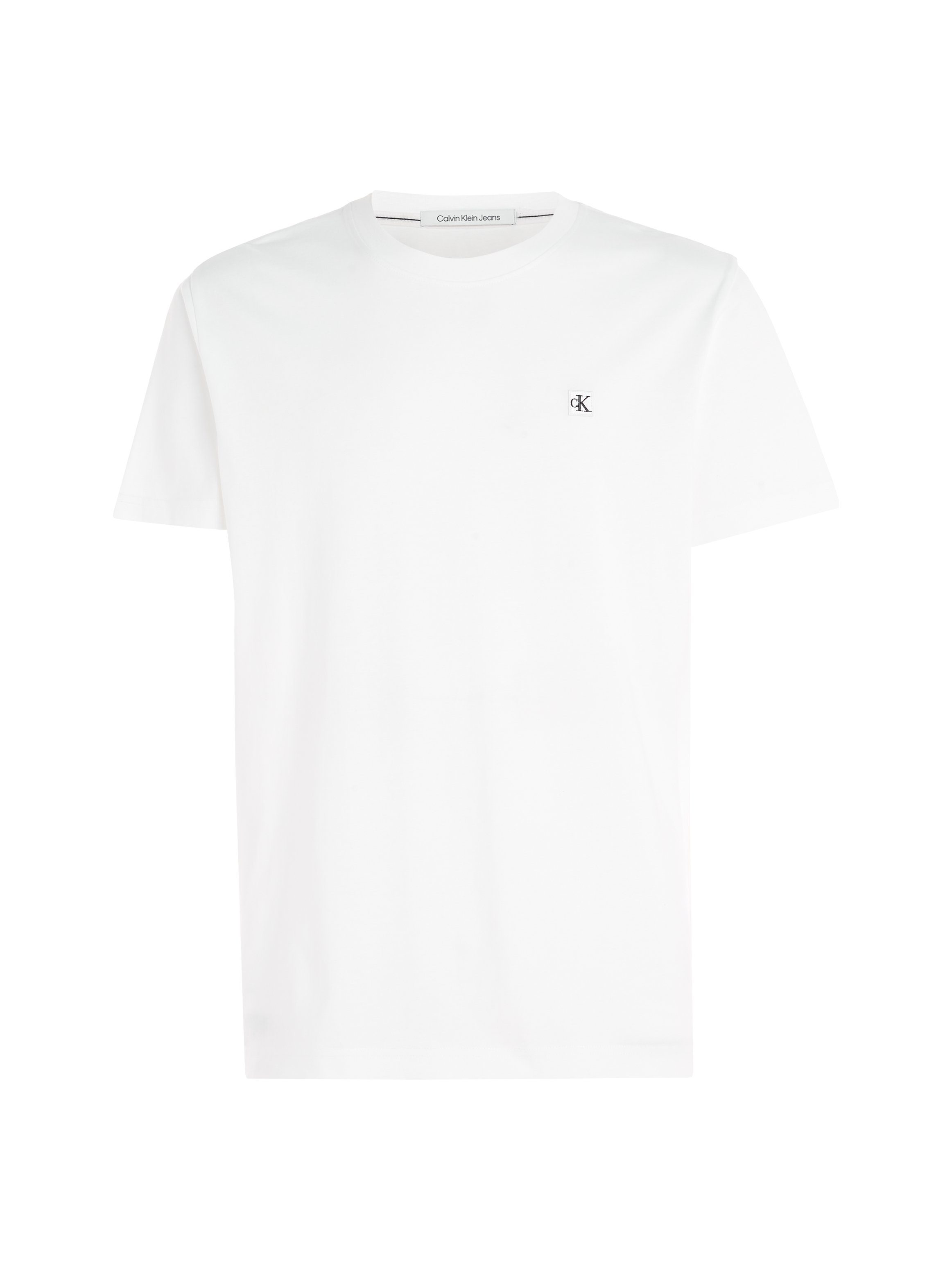 Calvin Klein Jeans T-Shirt CK TEE EMBRO White mit Bright BADGE Logopatch