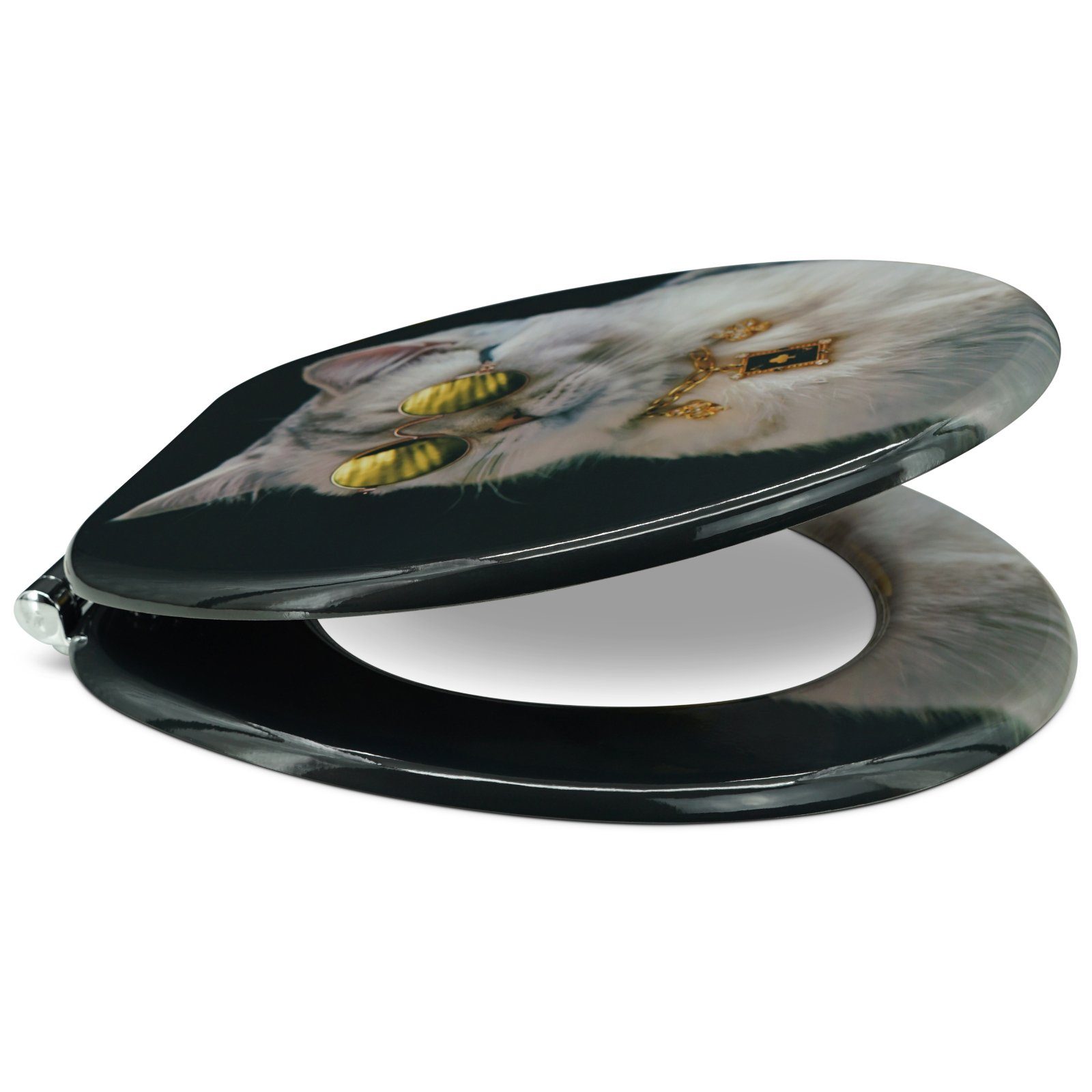 Sanfino WC-Sitz „Boss Cat“ hochwertiger Toilettendeckel günstig online kaufen