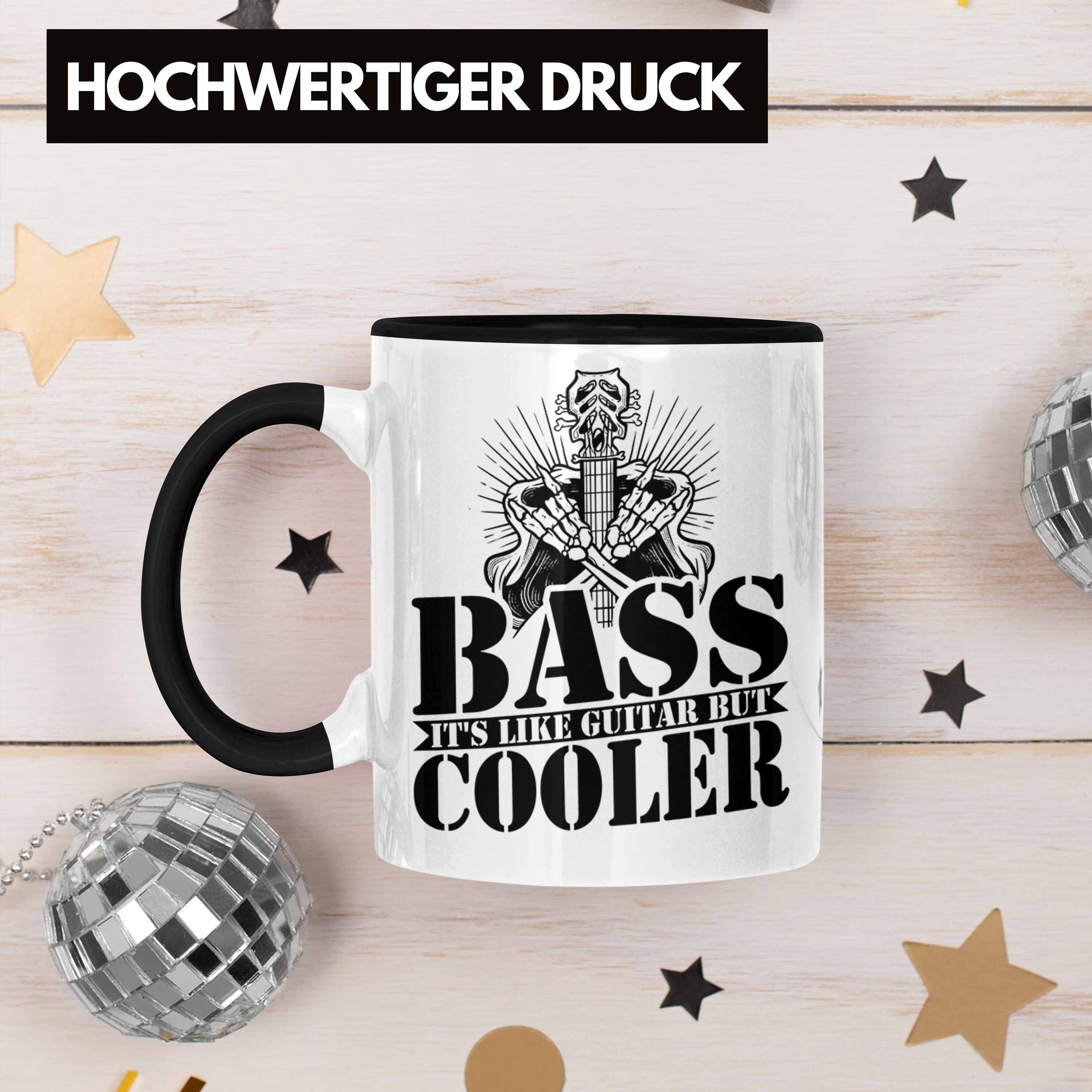 Tasse Bass It Bassist Tasse Geschenk Geschenkidee Schwarz Trendation Kaffee-Becher Bass-Spieler