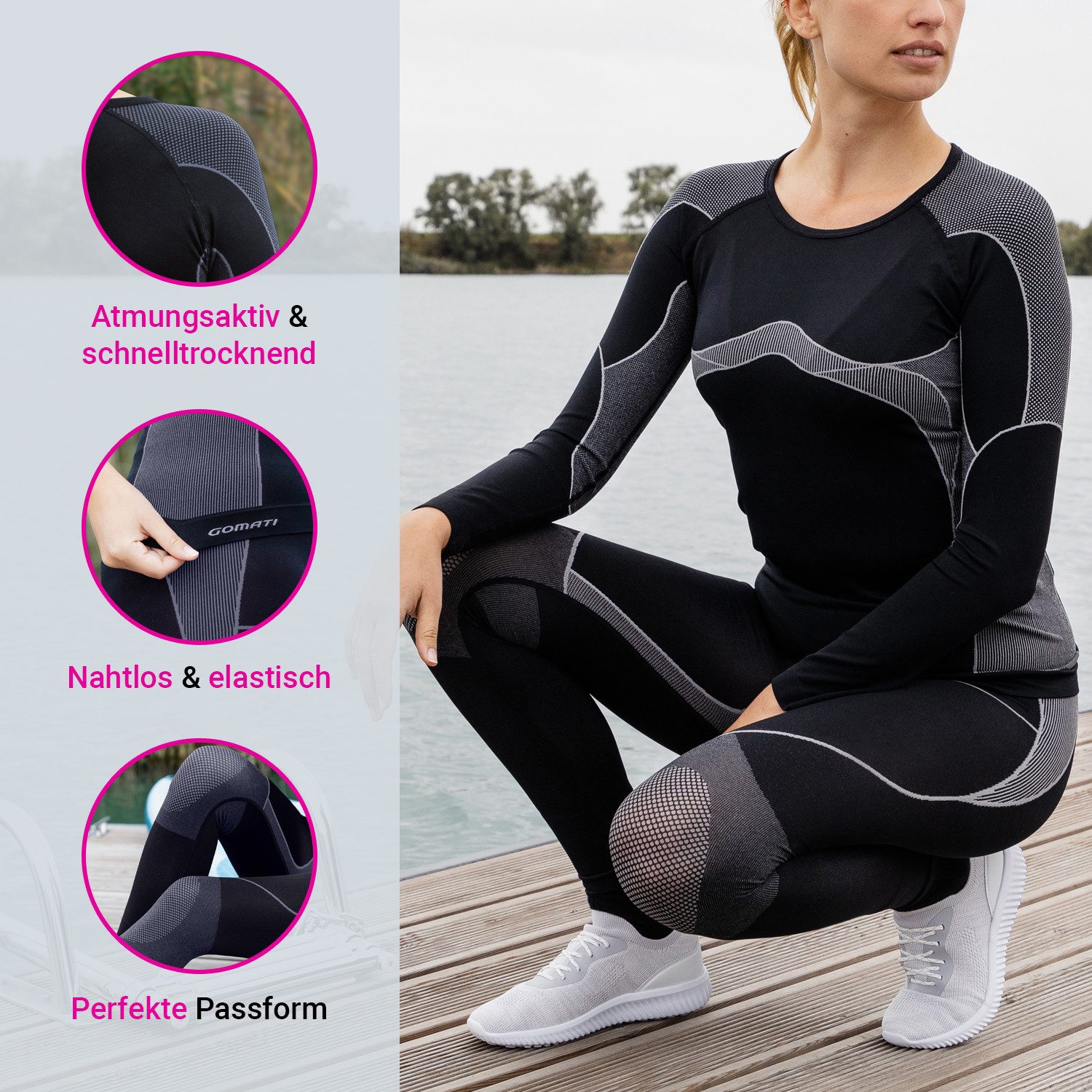 Gomati Funktionsunterhemd Damen Ski-Thermo Unterhemd - seamless & schnelltr günstig online kaufen