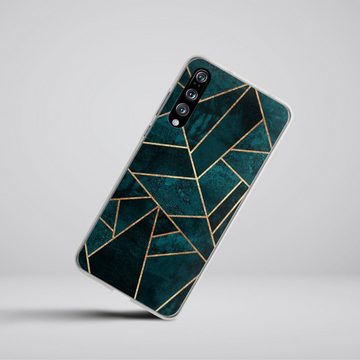 DeinDesign Handyhülle Stein Gold & Kupfer Elisabeth Fredriksson Deep Teal Stone Gold Print, Huawei P20 Pro Silikon Hülle Bumper Case Handy Schutzhülle