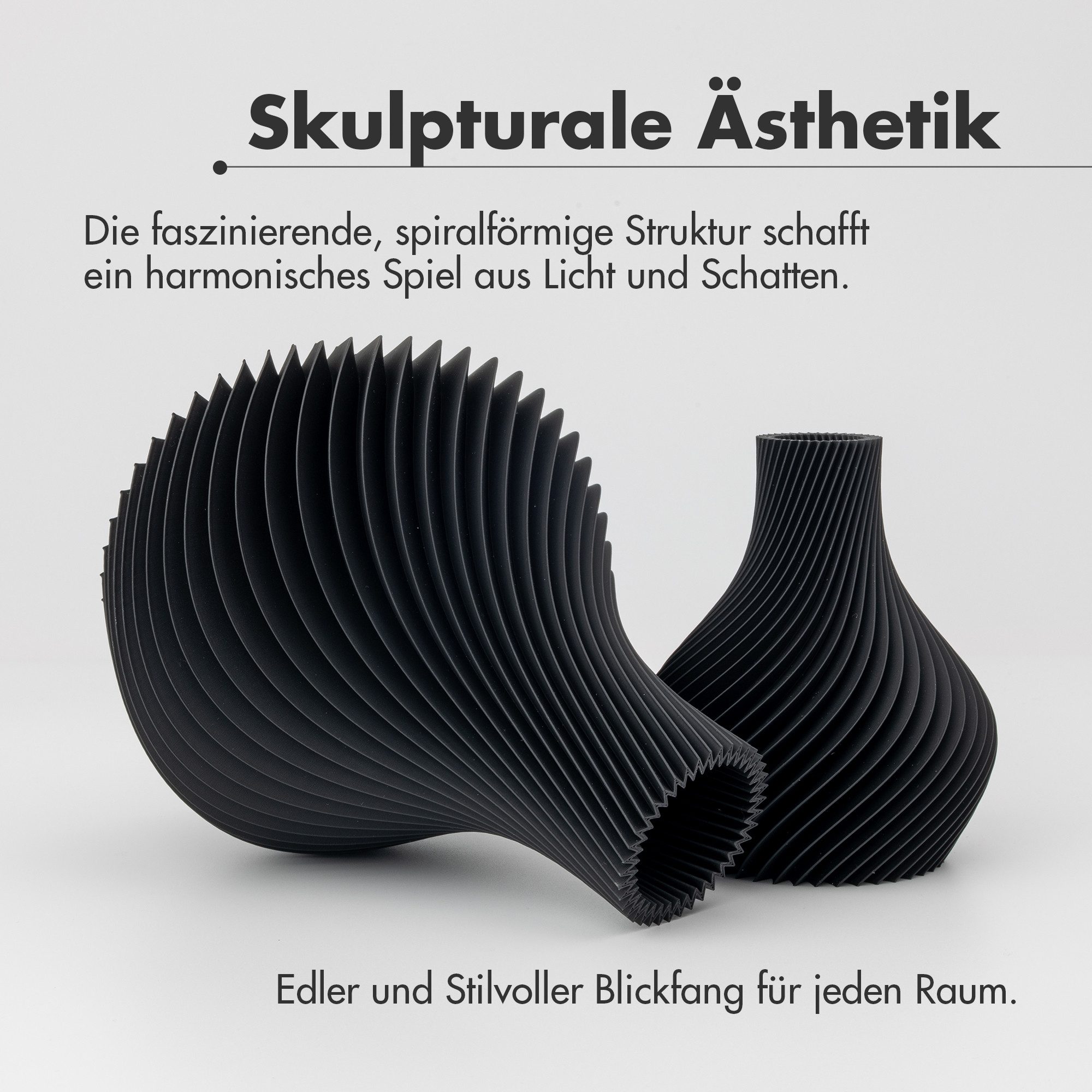 natumo Tischvase Vase Bulba Schwarz 12 cm – Bild 3 von 5