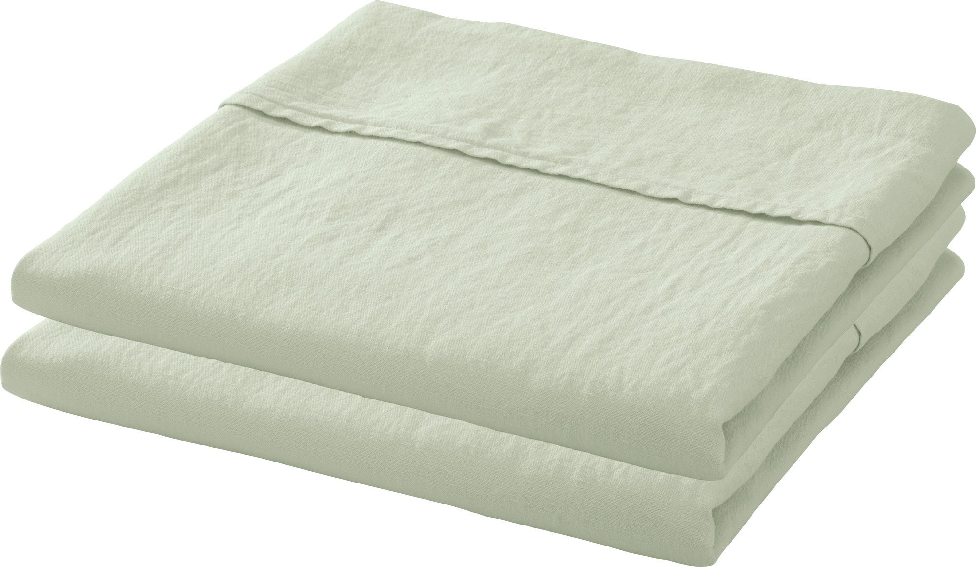 Erwin Müller Bettlaken Bettlaken "Deggendorf" 2er-Pack, Baumwolle, (1 Stück), Halbleinen Uni