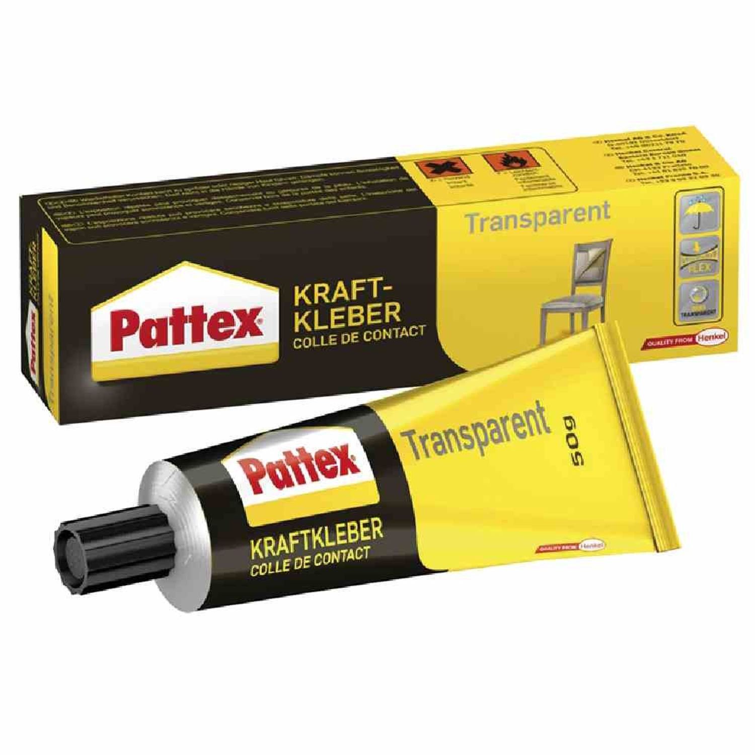 Pattex Klebstoff Kraftkleber transparent Tube à 50 g