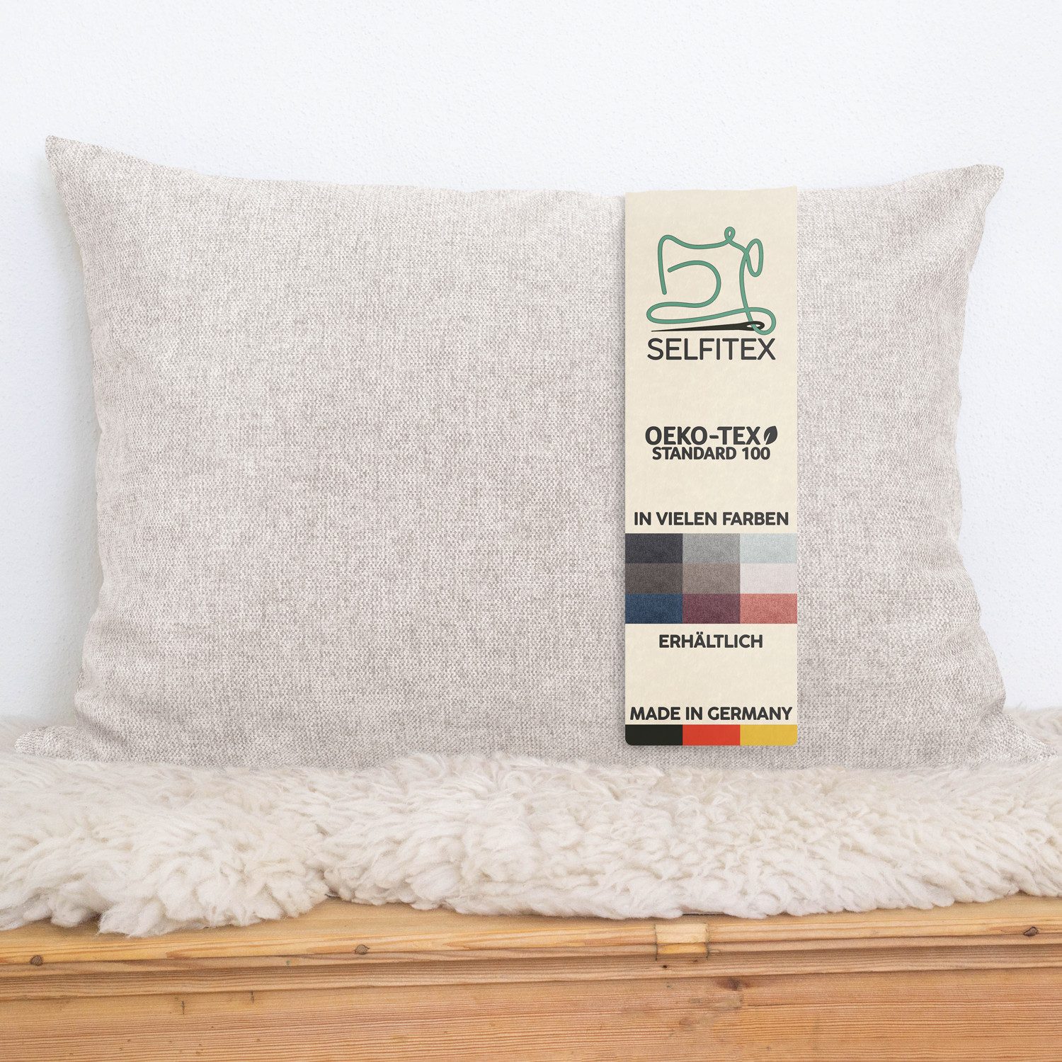 Selfitex Декоративні подушки 60 x 80 cm inkl. Füllkissen, Sofakissen, versch. Stoffe zur Auswahl, für Couch, Sofa und Bett