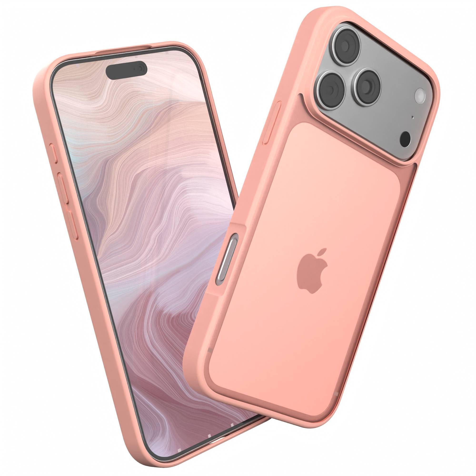 EAZY CASE Handyhülle Outdoor Case für Apple iPhone 17 Pro Max 6,9 Zoll, Schutzhülle Outdoor Case robust stoßfest Back Cover helles Pink