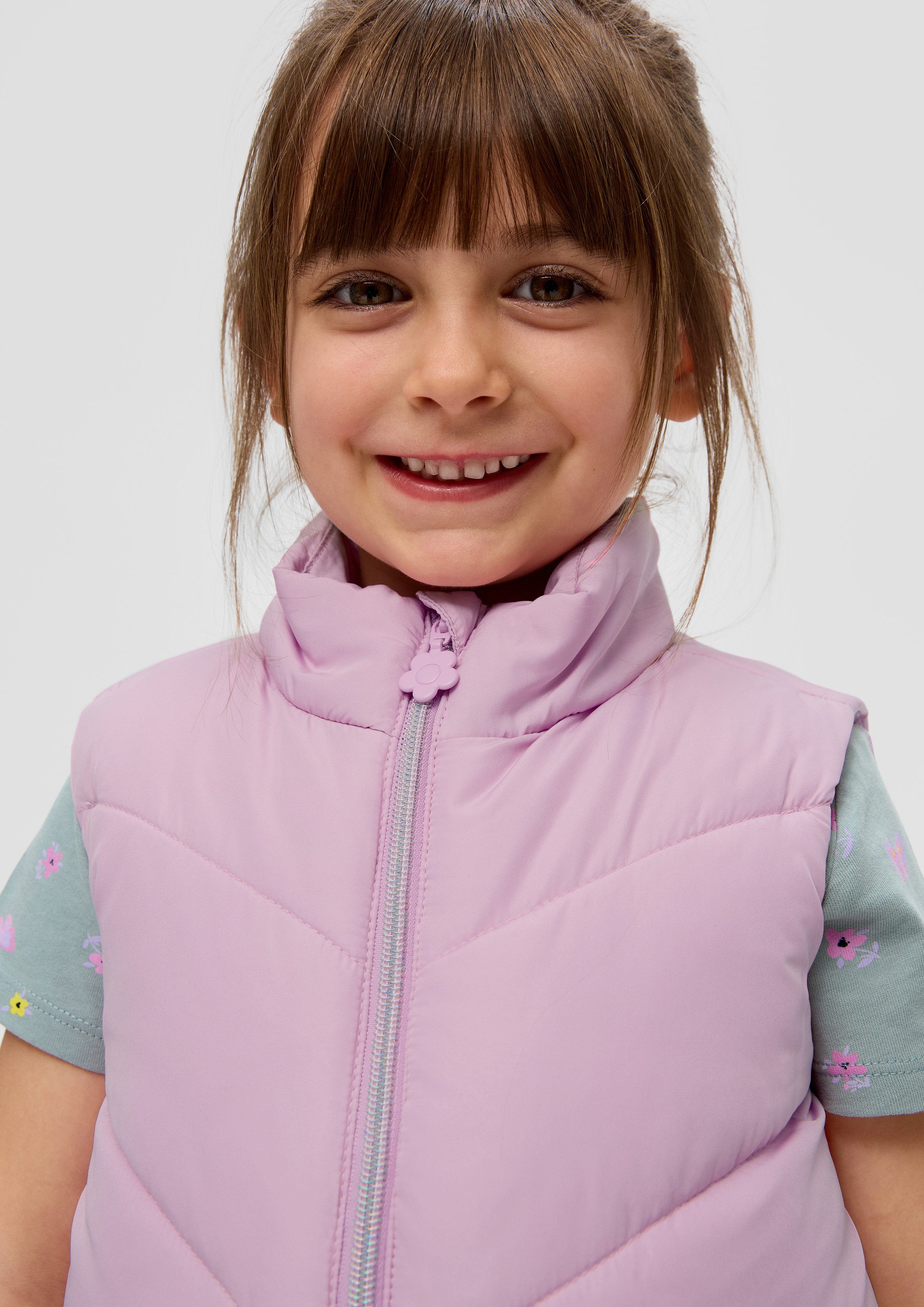 s.Oliver Outdoorjacke Outdoor-Weste Steppweste mit Stehkragen