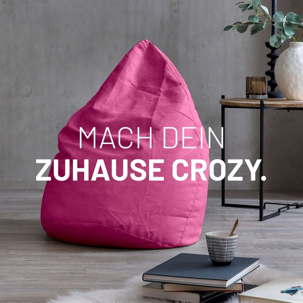 Lumaland Sitzsack Luxury XL Sitzsack (1 St), Microvelours Beanbag extra weich & robust Stuhl Sessel 60x45cm