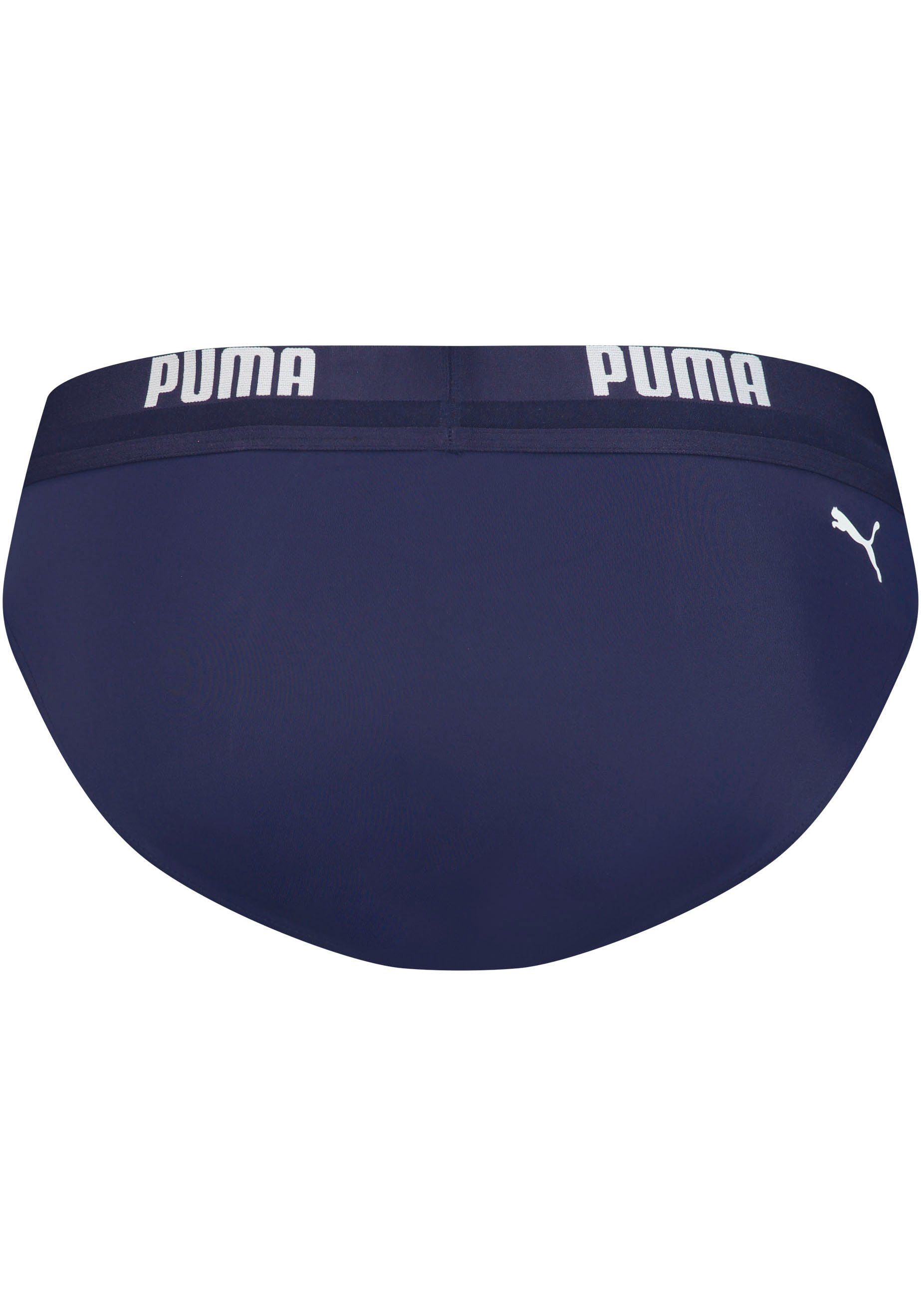 PUMA Badeslip PUMA SWIM MEN LOGO SWIM BRIEF mit elastischem Logobund