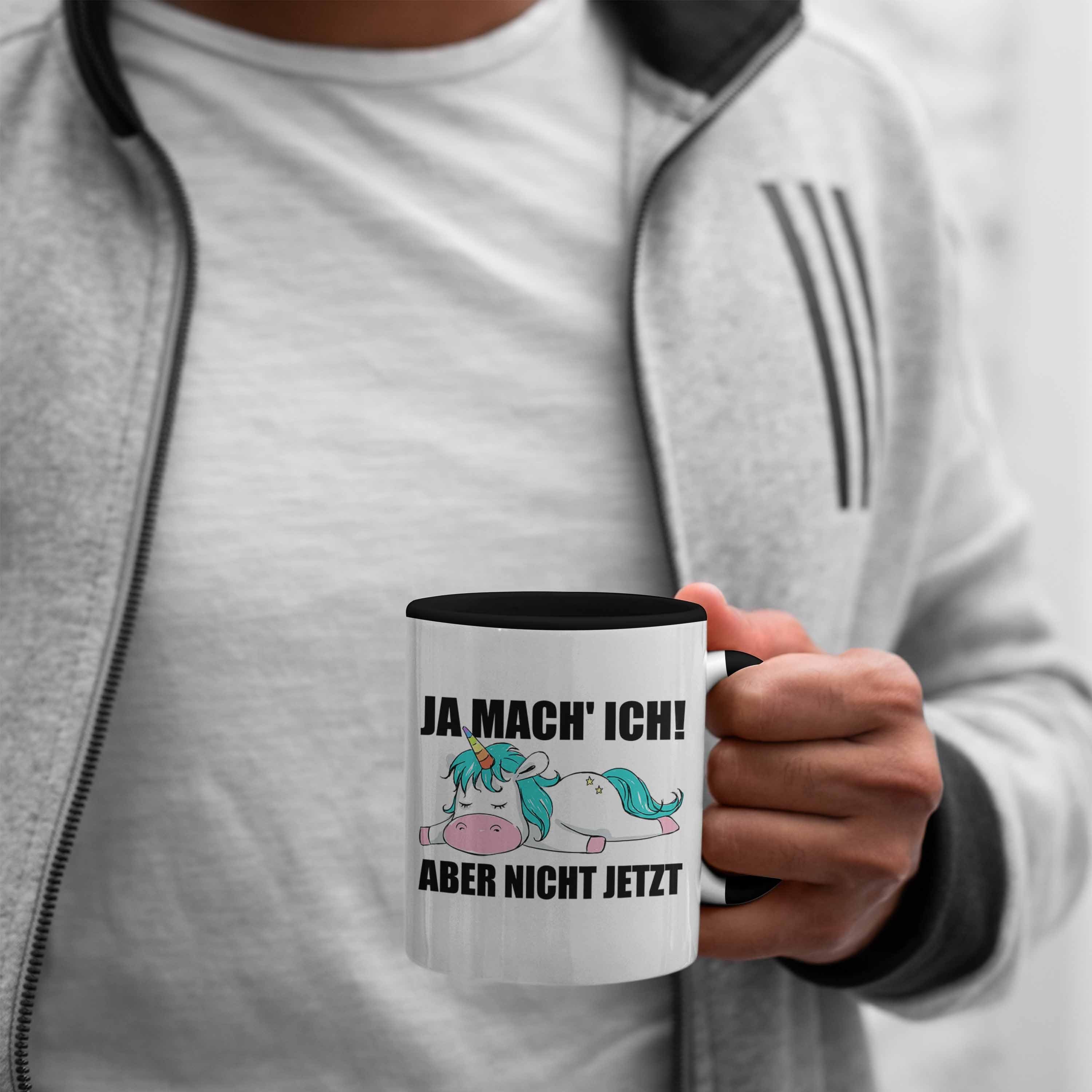 Tasse Kollegin Einhorn Lustige - Arbeitskollege Trendation Spruch Trendation Mitarbeiter mit Geschenk Schwarz Tasse