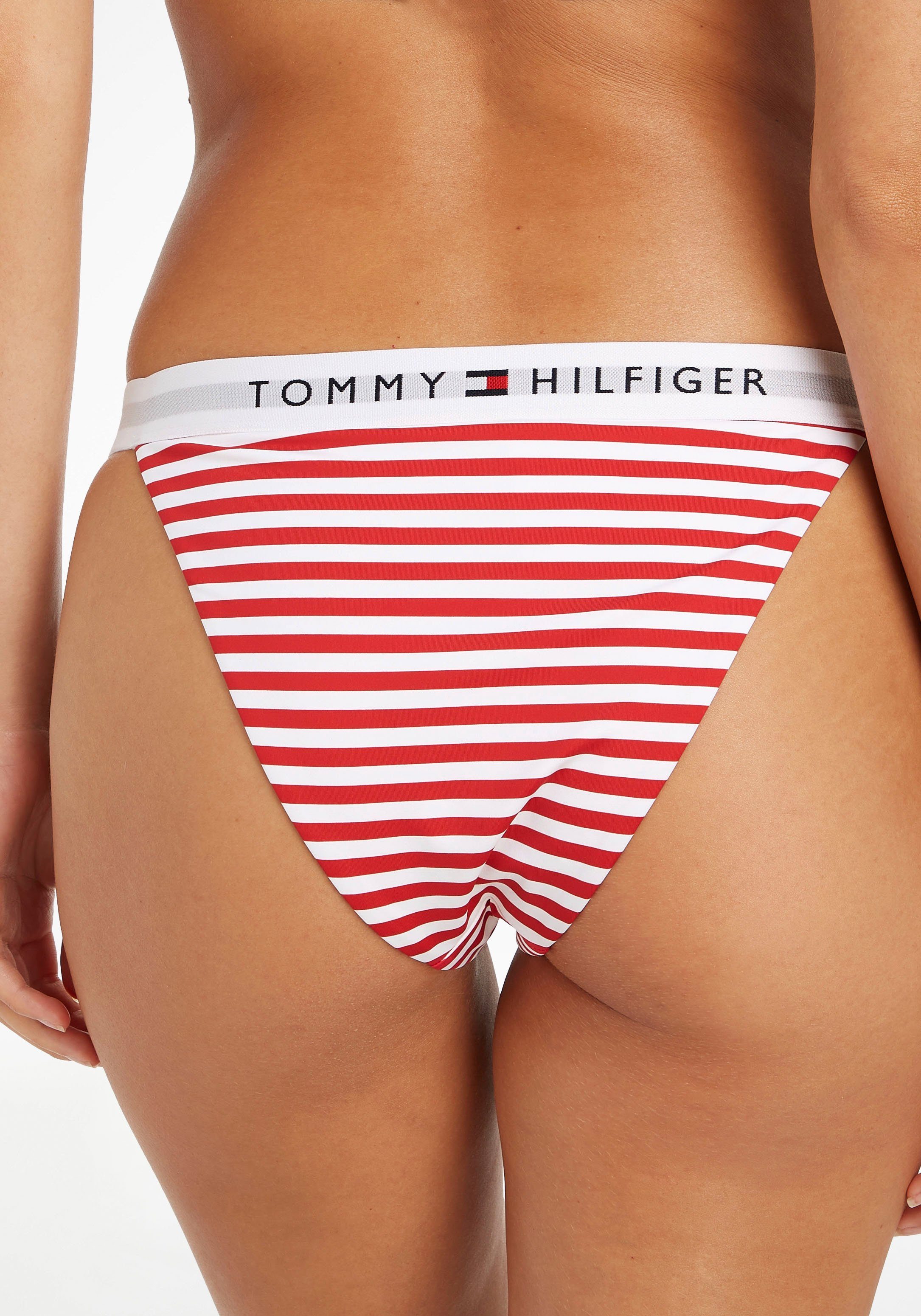 Bikini-Hose Hilfiger Tommy Swimwear TH PRINT mit WB Tommy Hilfiger-Branding BIKINI CHEEKY