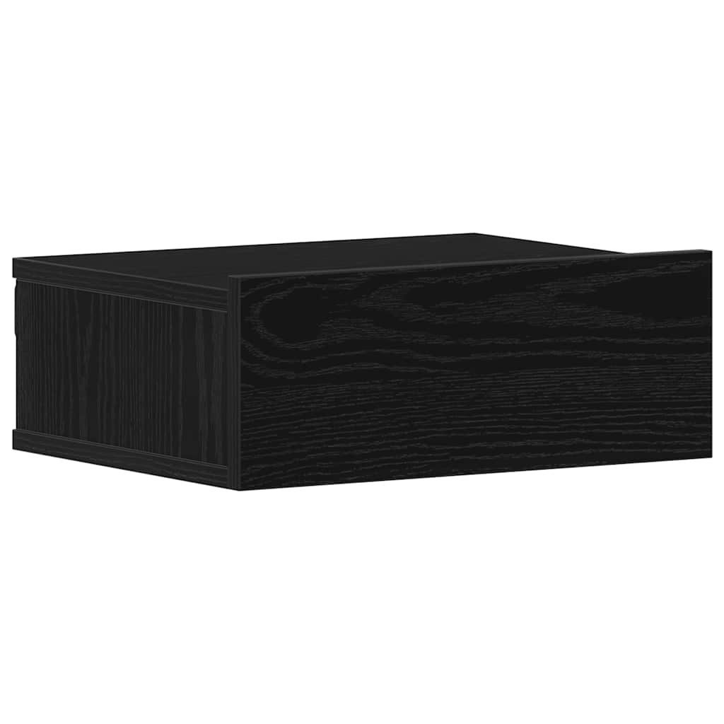 vidaXL Nachttisch Schwebender Nachttisch Schwarze Eiche 40 x 32 x 15 cm Holzwerkstoff (1-St)