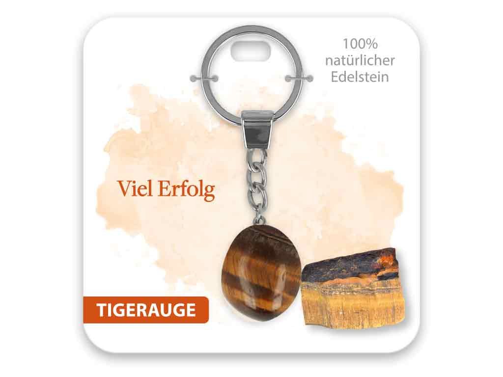 Schlüsselanhänger Set BB Klostermann Edelstein Schlüsselanhänger Tigerauge Viel Erfolg