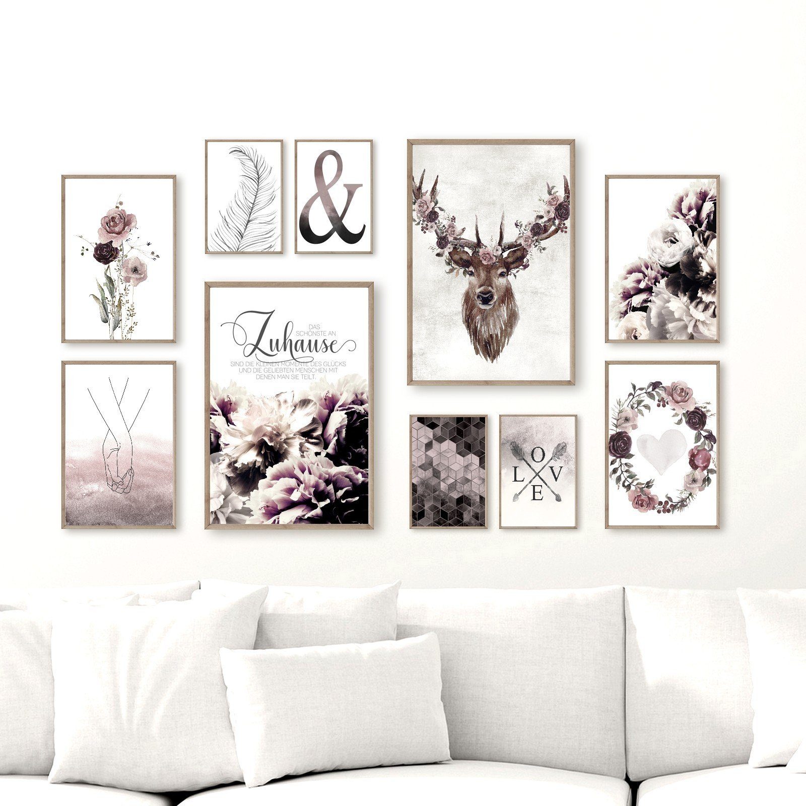 homestyle-accessoires Poster Bilder Bilderwand Set Wandbilder Poster DAS SC günstig online kaufen
