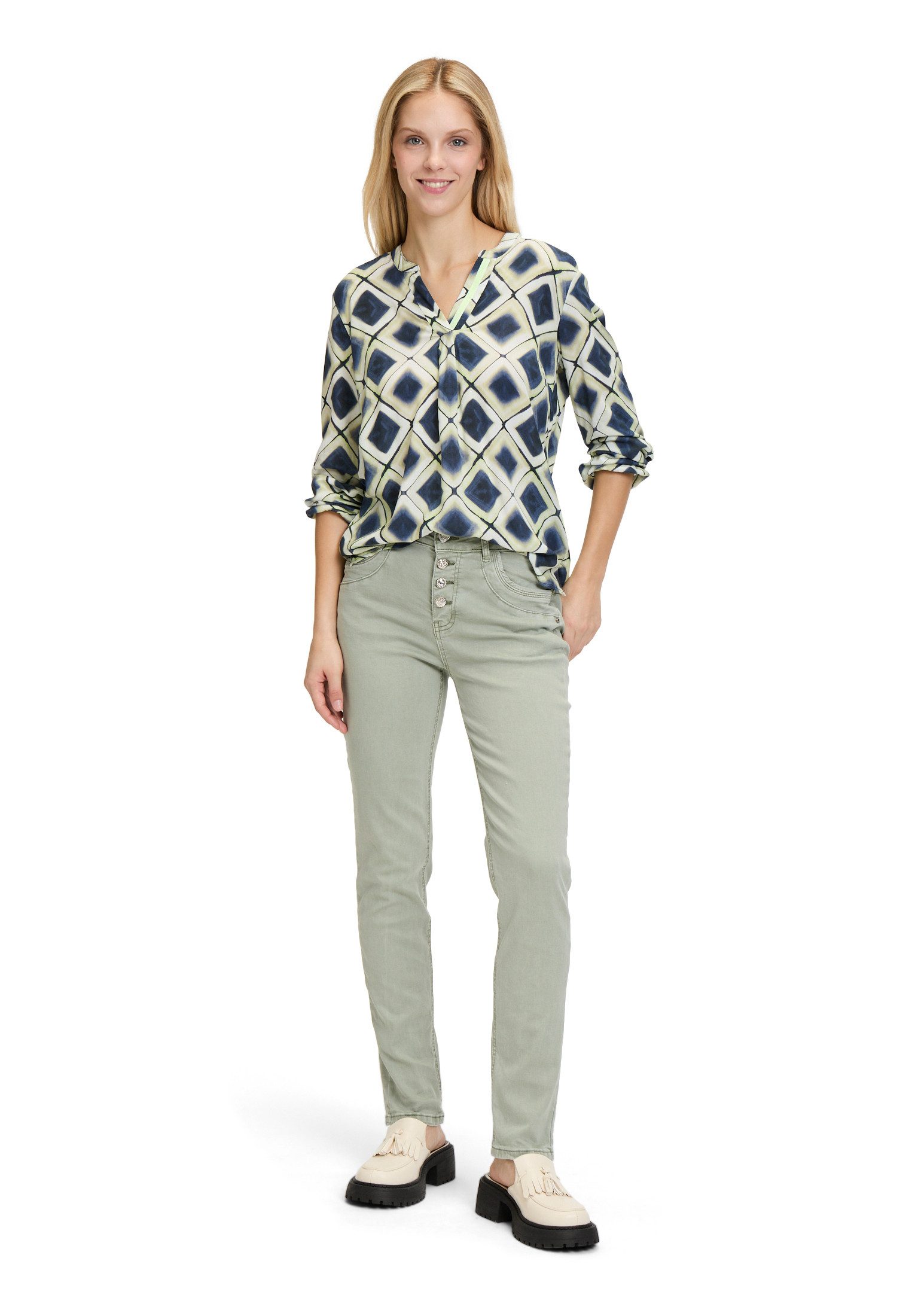 Cartoon Boyfriend-Jeans Damen im Vintage-Look