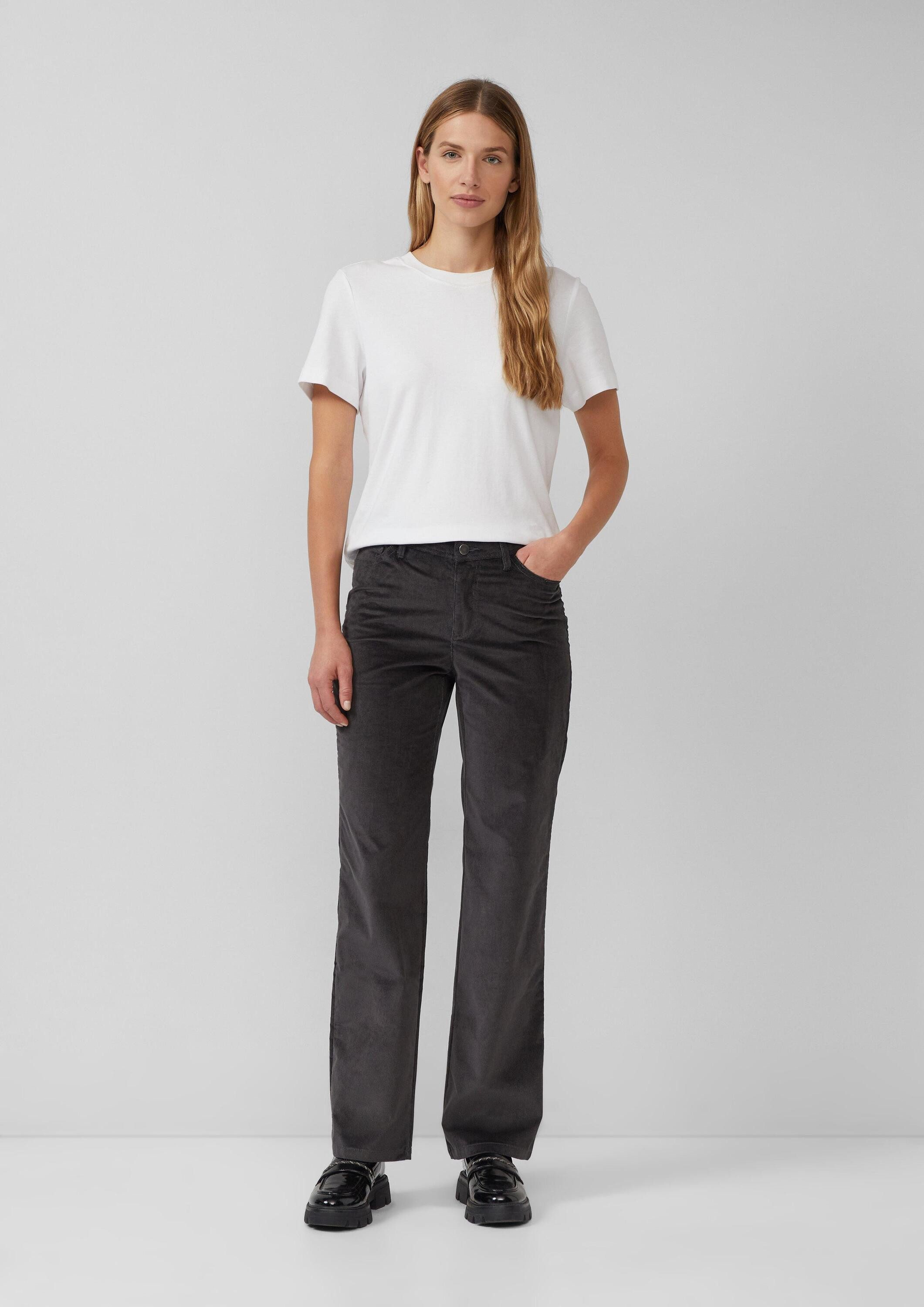 s.Oliver Chinos Hose Cordhose / Regular Fit / Mid Rise / Straight Leg
