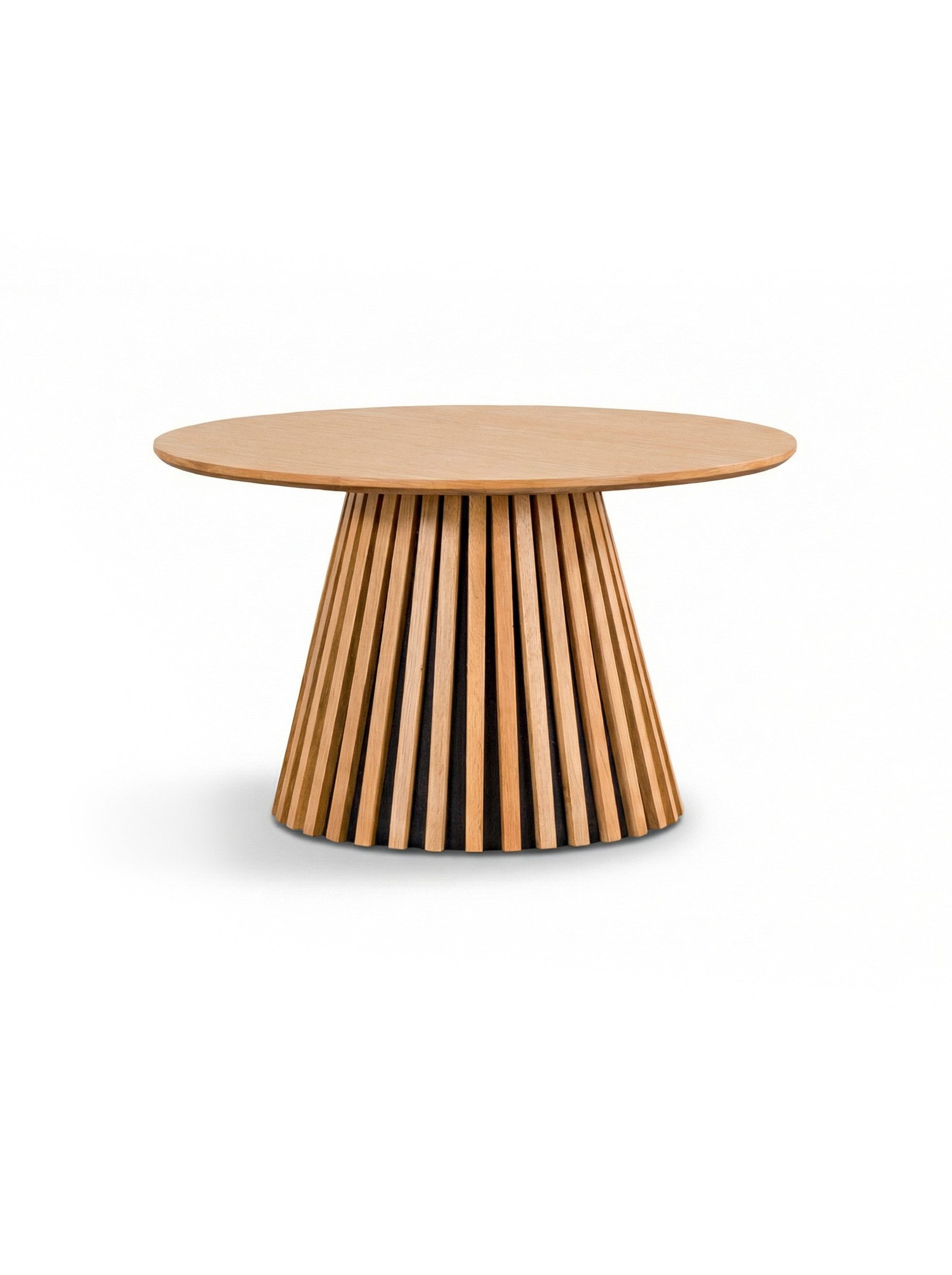 faee Couchtisch Lagom, rund, aus massiver Weißeiche, Gestell mit Lamellenst günstig online kaufen