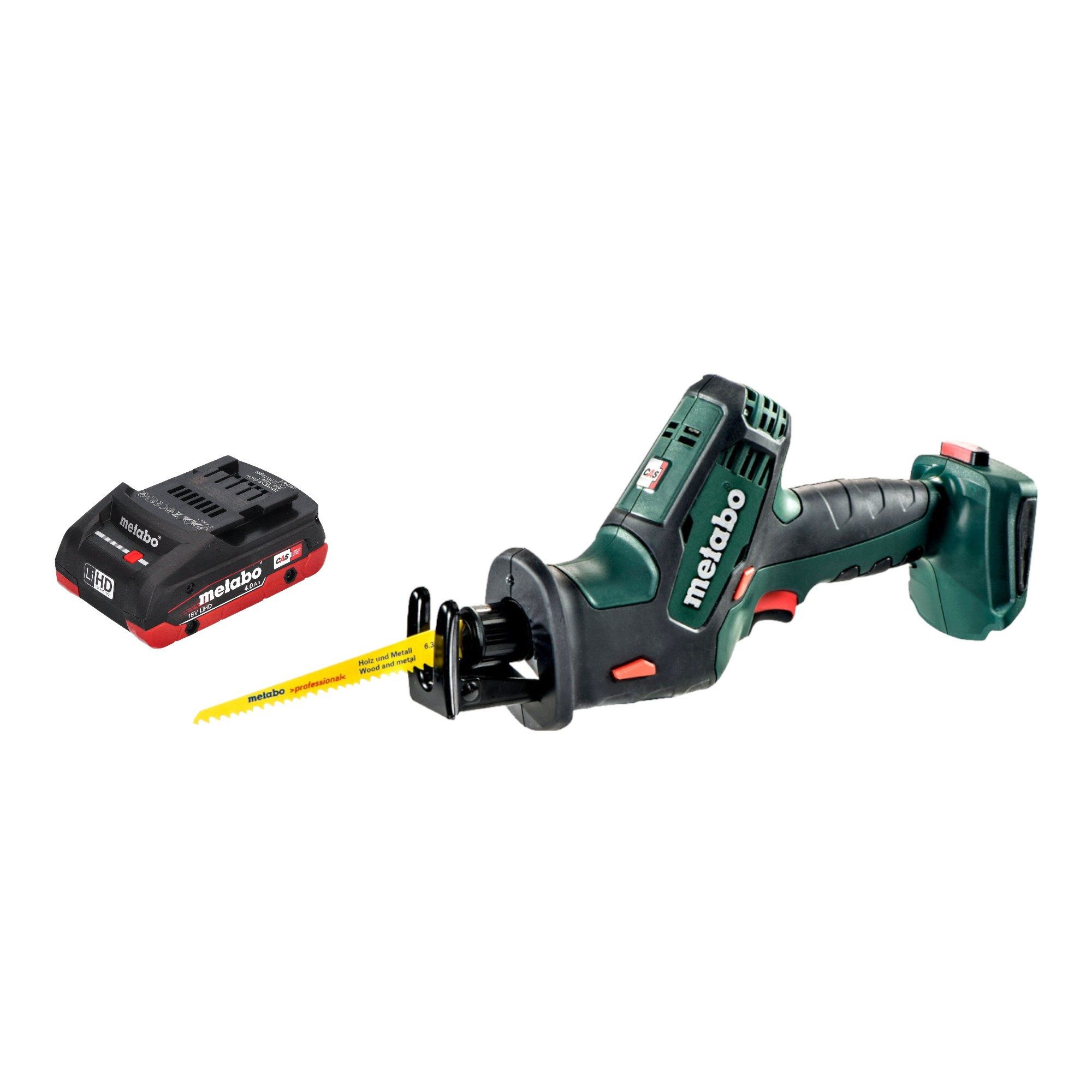 metabo Kompakt-Handkreissäge SSE 18 LTX Compact 18 V 13 mm + 1x LiHD Akku 4,0 Ah - ohne Ladegerät
