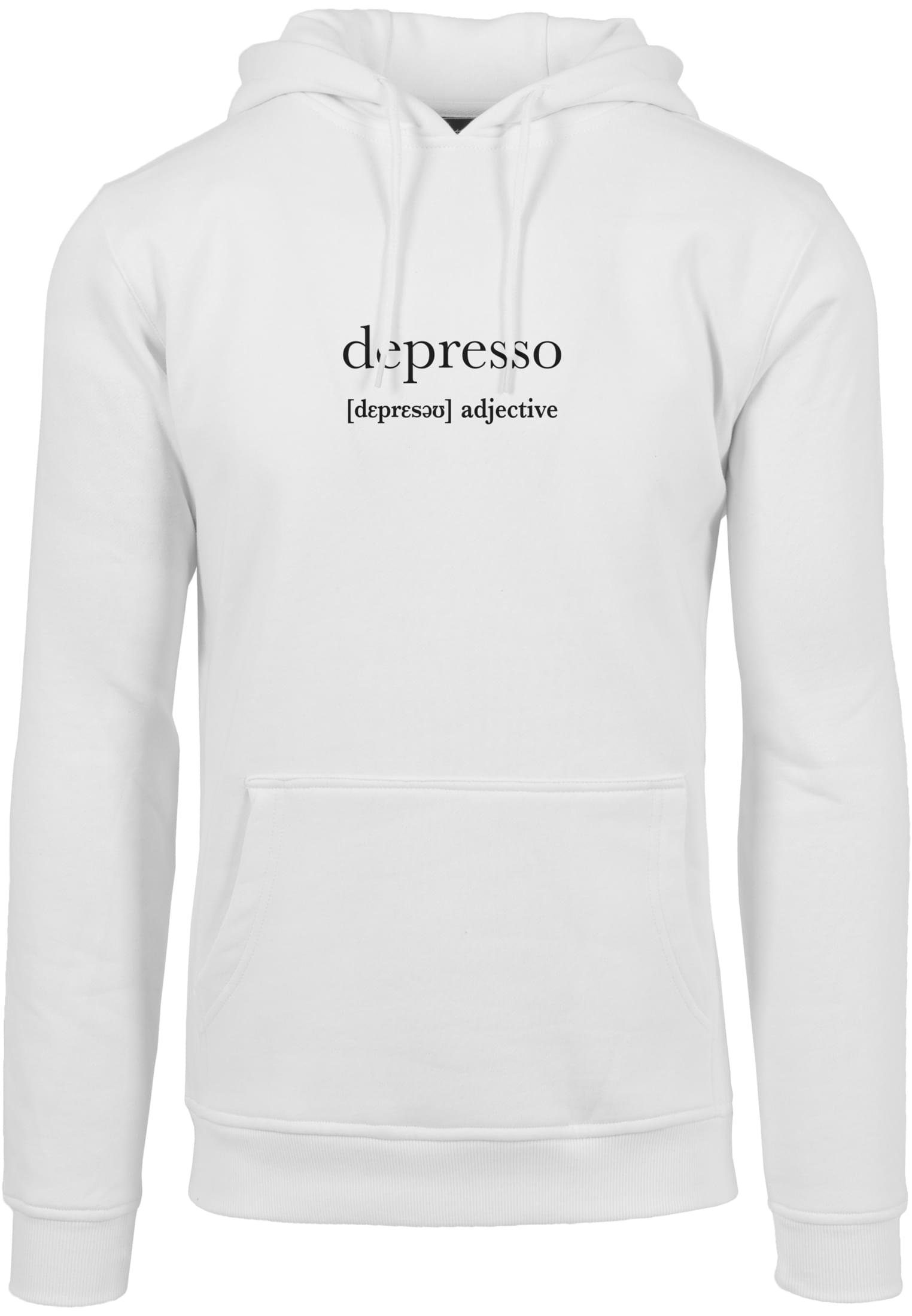 MisterTee Sweater Herren Depresso Hoody (1-tlg) white