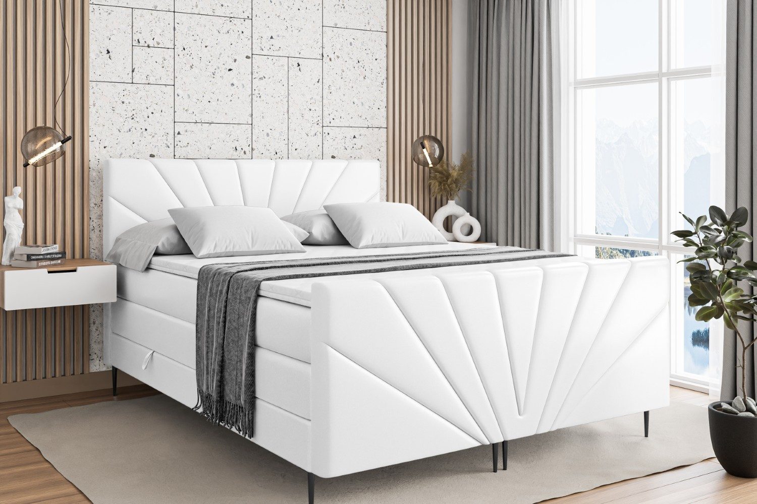 ALTDECOR Boxspringbett MILTIO-F-Z KING (Multipocket-Matratze H4, günstig online kaufen