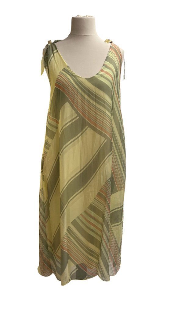 BZNA Sommerkleid Ibiza Empire Seidenkleid gestreift