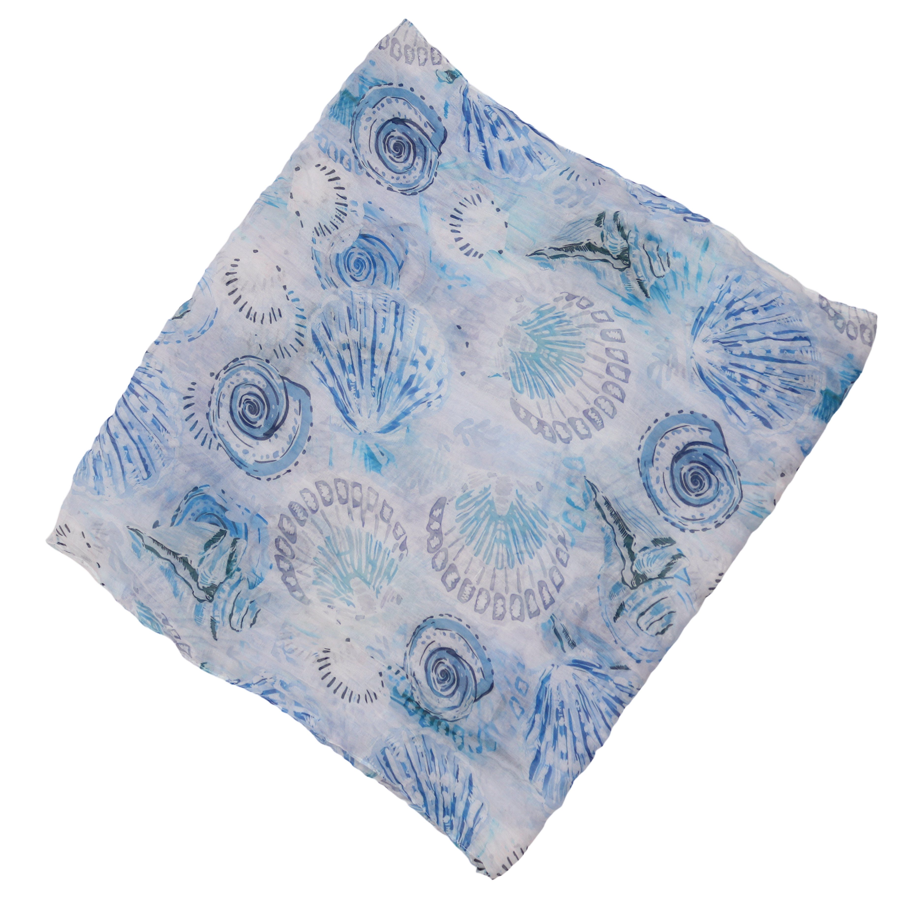MIRROSI Loop Damen Schal mit Unterwasserwelt-Muster Weich Schlauchschal, (Zweimal um den Hals wickelbar, ca.45x75cm), Damen Halstuch ideal für Frühling, Sommer oder Herbst