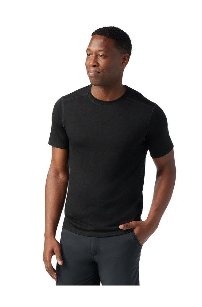 Smartwool T-Shirt Merino Tee (strapazierfähig, Merinowolle) schwarz Herren