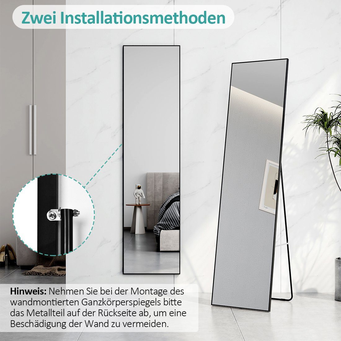 EMKE Standspiegel EMKE Standspiegel 160x40cm Ganzkörperspiegel günstig online kaufen