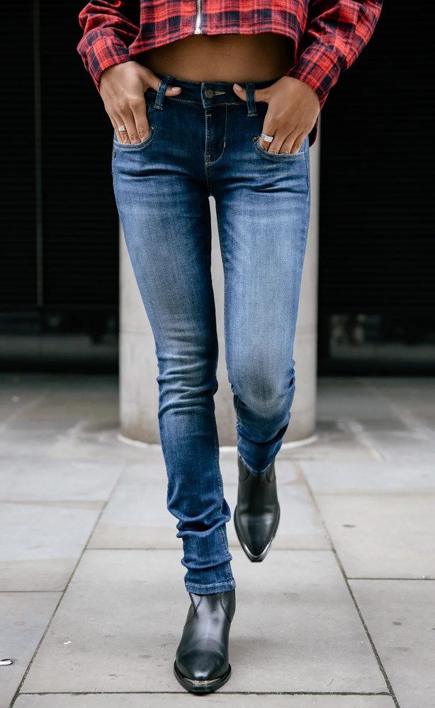 Freeman T. Porter Slim-fit-Jeans Alexa slim Super stretch Denim Fever 4-Pocket Style mit Stretch – Bild 2 von 5