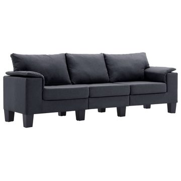 vidaXL Sofa 3-Sitzer-Sofa Dunkelgrau Stoff