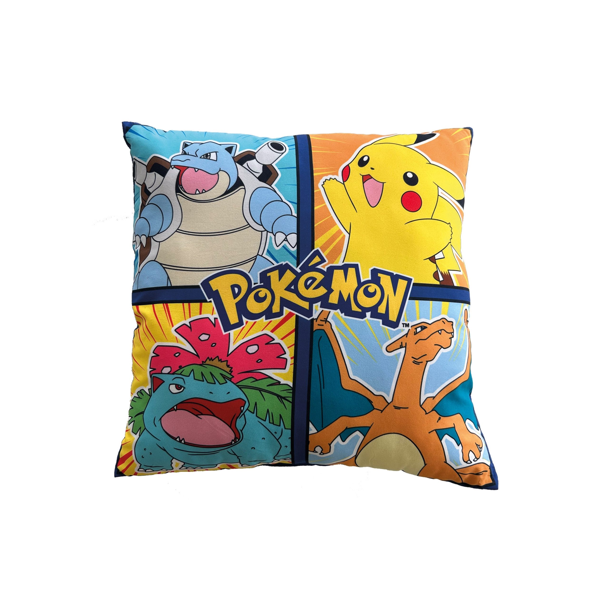 MTOnlinehandel Dekokissen Pokémon 40x40 cm, Pikachu & Freunde, weich, gemütlich und perfekt zum Relaxen