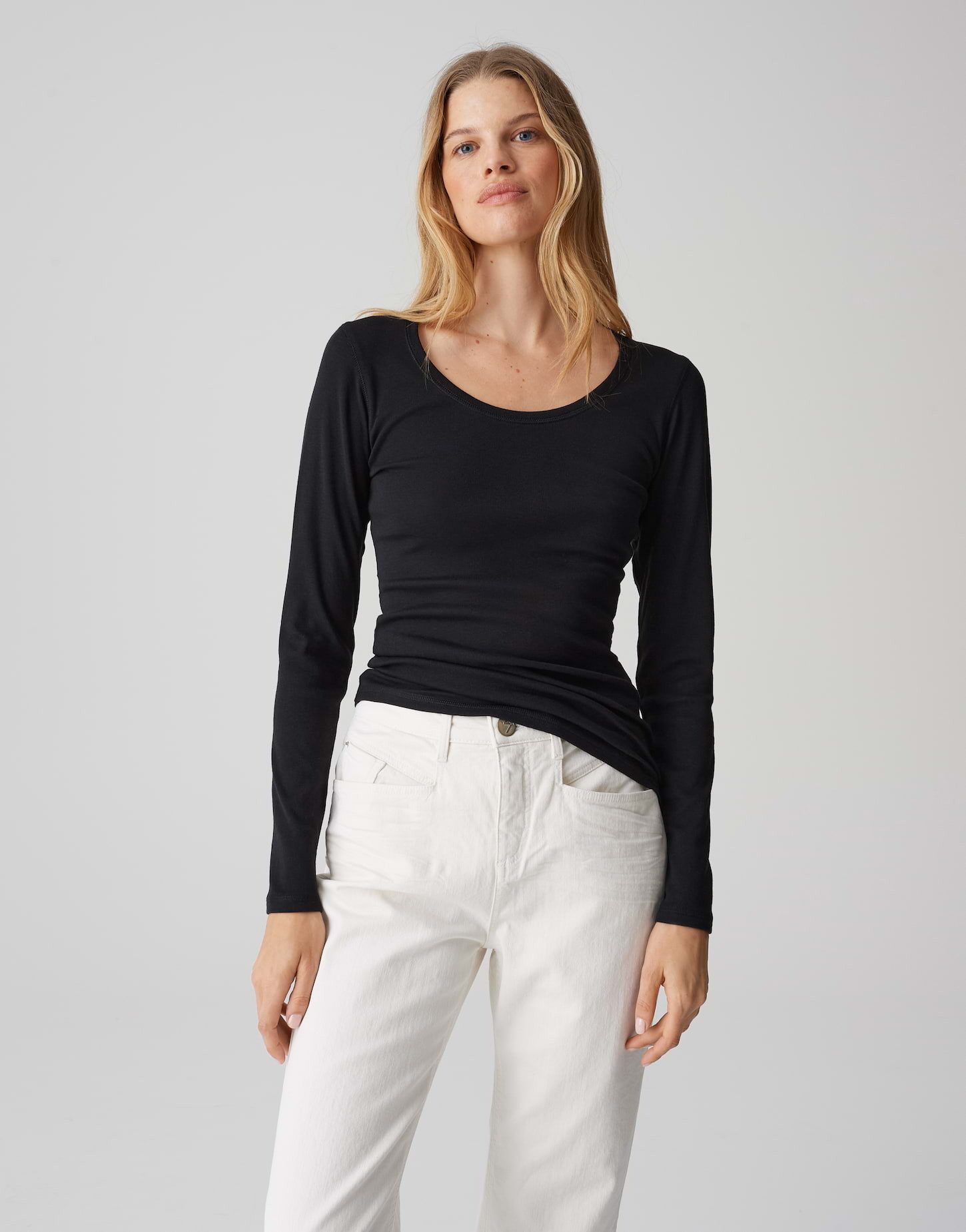 OPUS Langarmshirt Longsleeve SORANA Slim aus günstig online kaufen