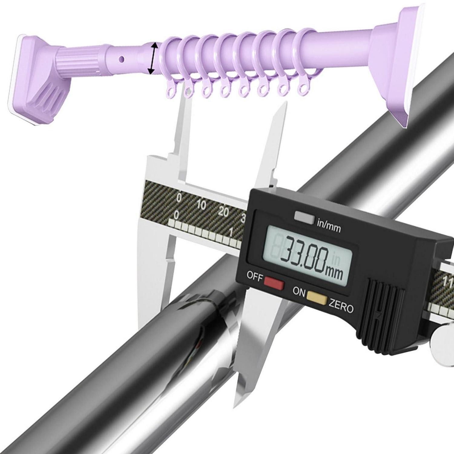 LuxusKollektion Duschvorhangklammer Saugnapf Gardinenstange 360-450cm, (1-St)