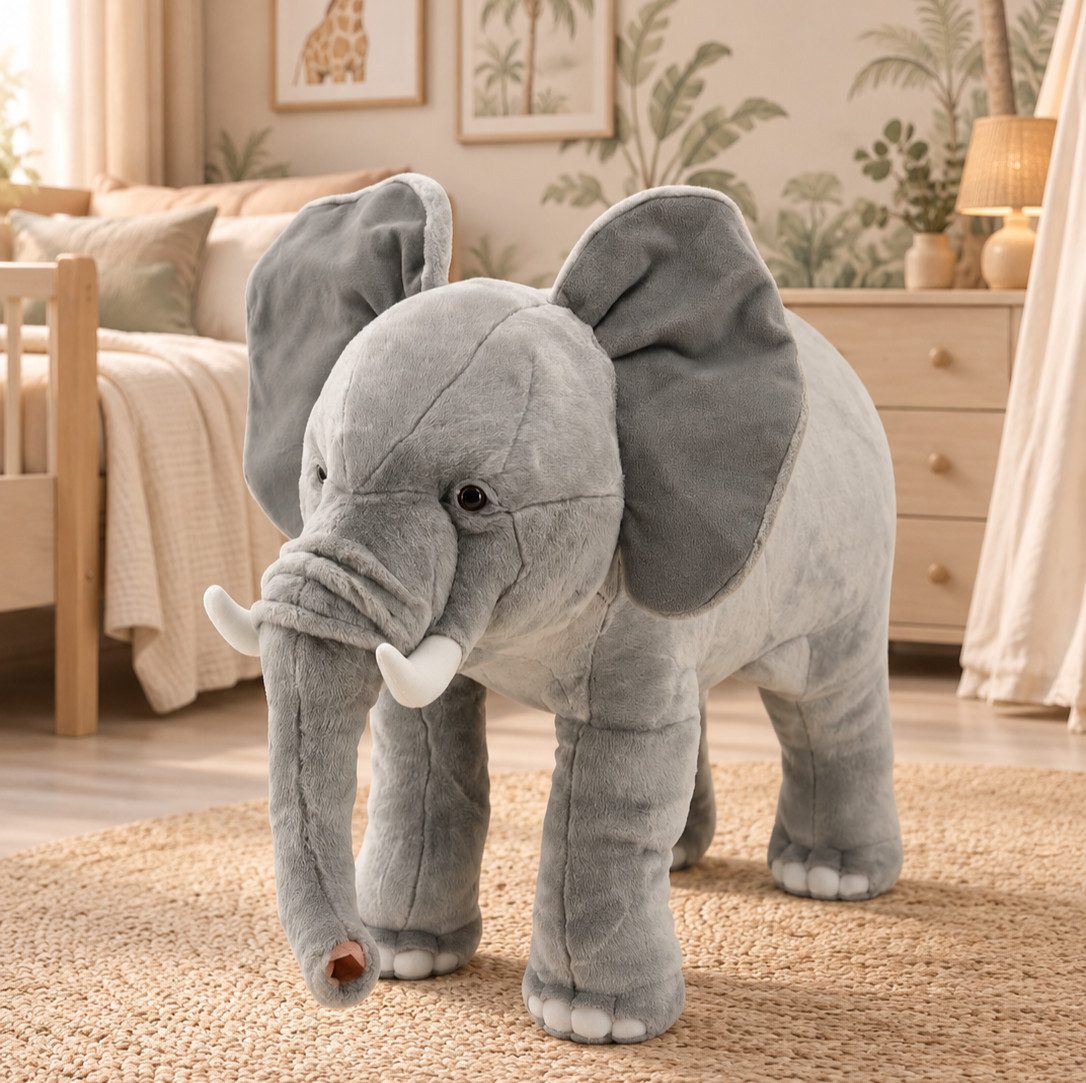 Sweety-Toys Stehtier Sweety Toys Premium Edition Spielzeug Elefant zum Reiten Stehtier