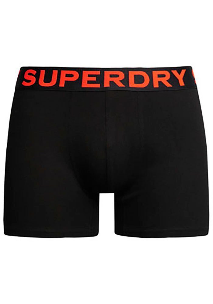 (Packung, Grey Marl BOXER Black/Bright 3-St) TRIPLE Superdry Boxershorts Marl/NOOs Orange PACK
