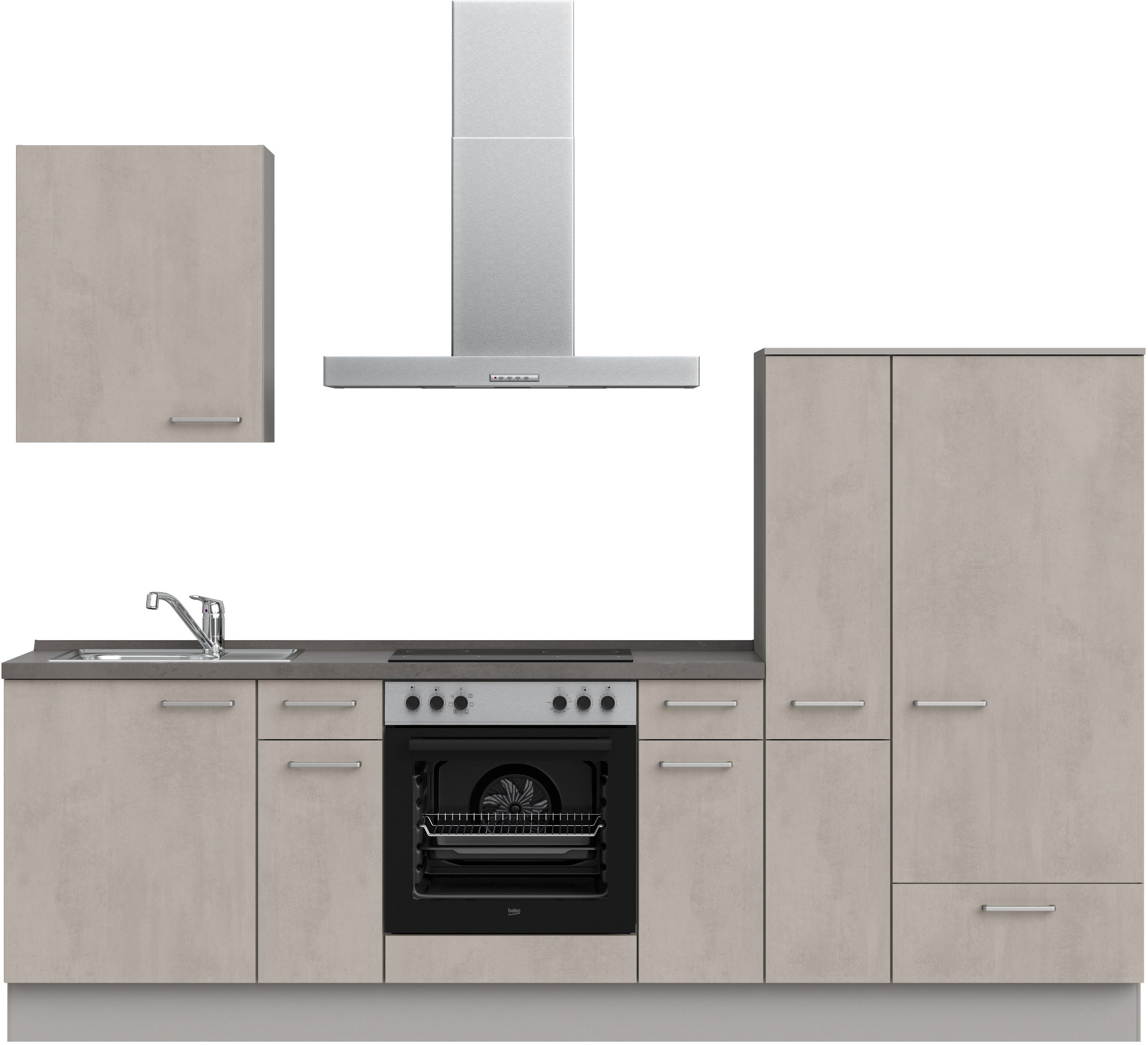 nobilia® Küchenzeile "Riva I", vormontiert, Ausrichtung wählbar, Breite 270 cm, wahlw. mit E-Geräten