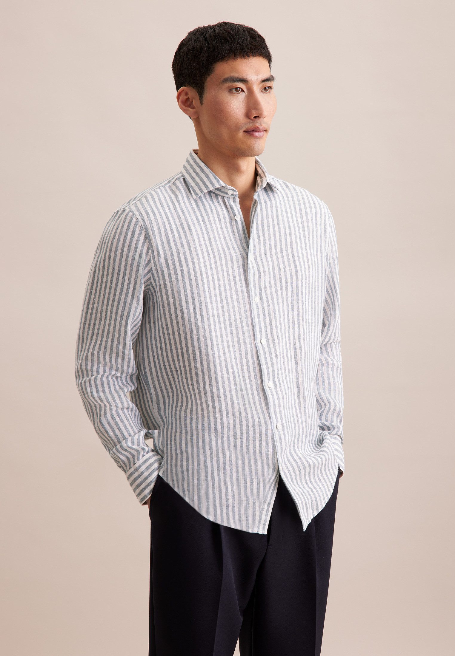 seidensticker Businesshemd Regular Regular 1/1 Kentkragen Streifen günstig online kaufen