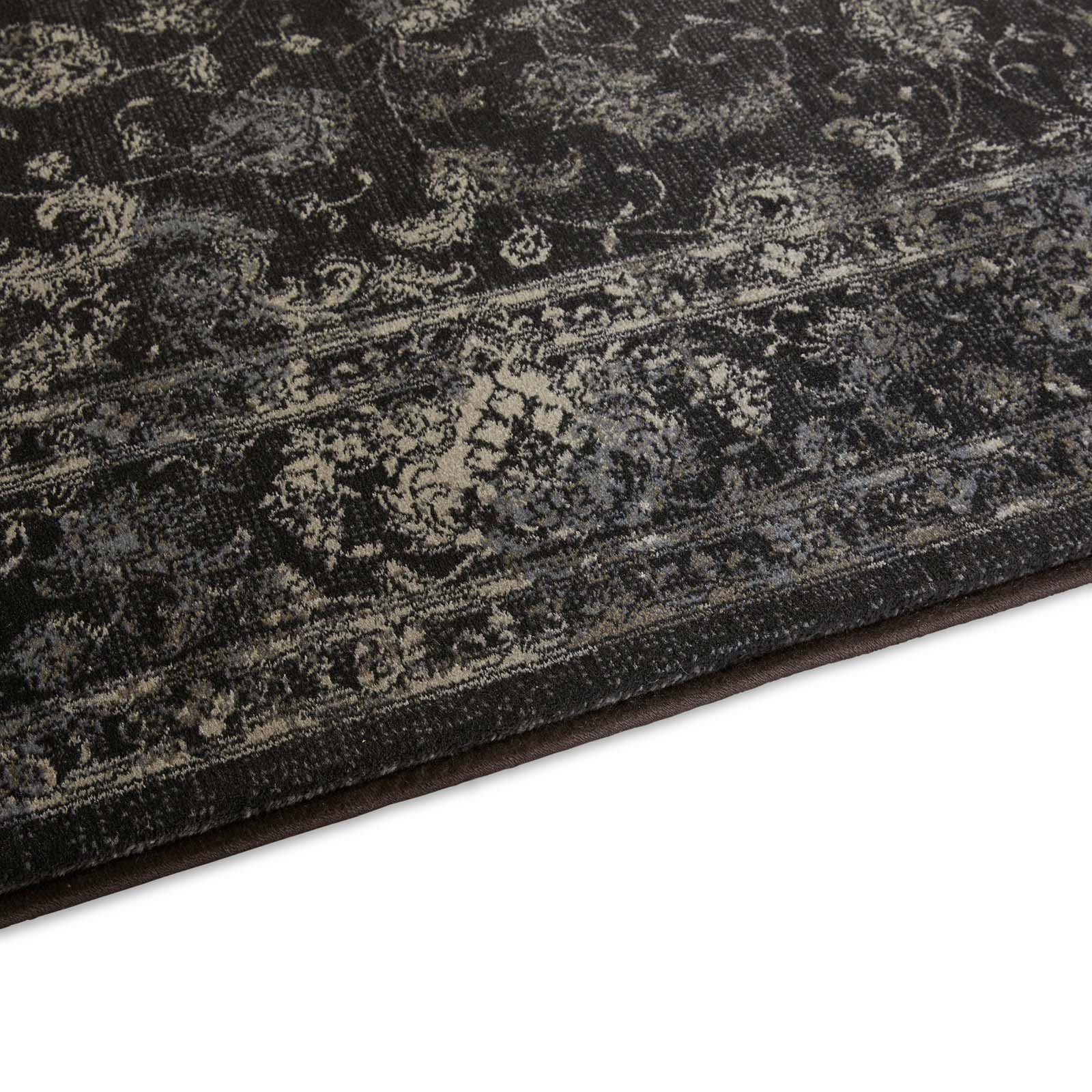 TaraCarpet Teppich Tara Carpet Leonardo Ghoum, rechteckig, Höhe: 14 mm, Modernes Orientalisches Design in schwarz anthrazit premium 133x195