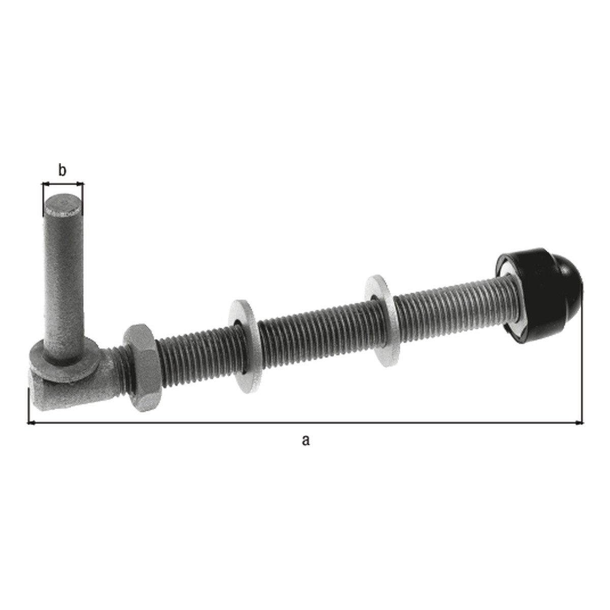 Alberts Kloben Alberts 2 Stk. Kloben zum Durchschrauben, feuerverzinkt 13 x 160 x M12 (2 St)