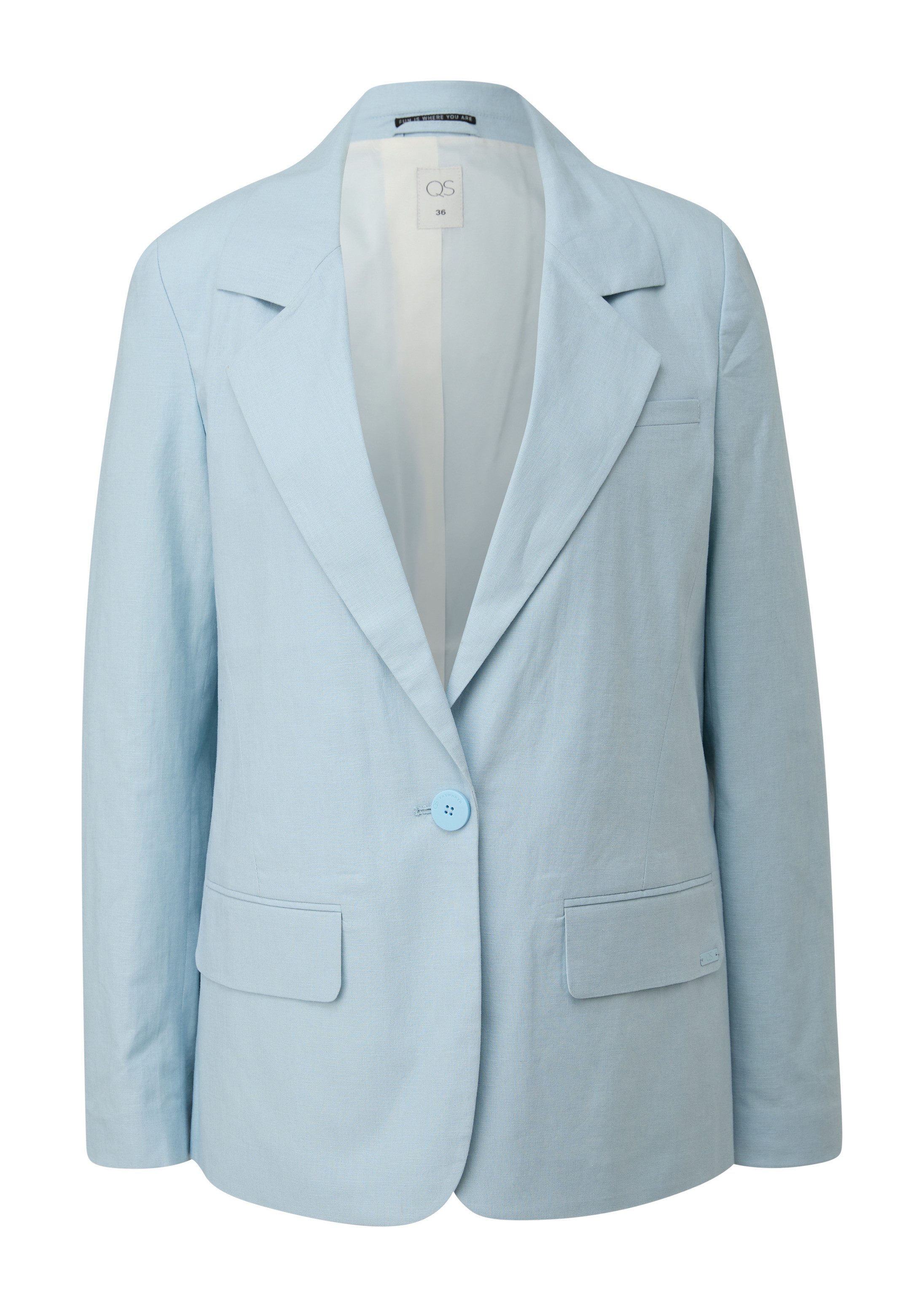 QS Jackenblazer Indoor-Blazer Blazer aus Leinenmix