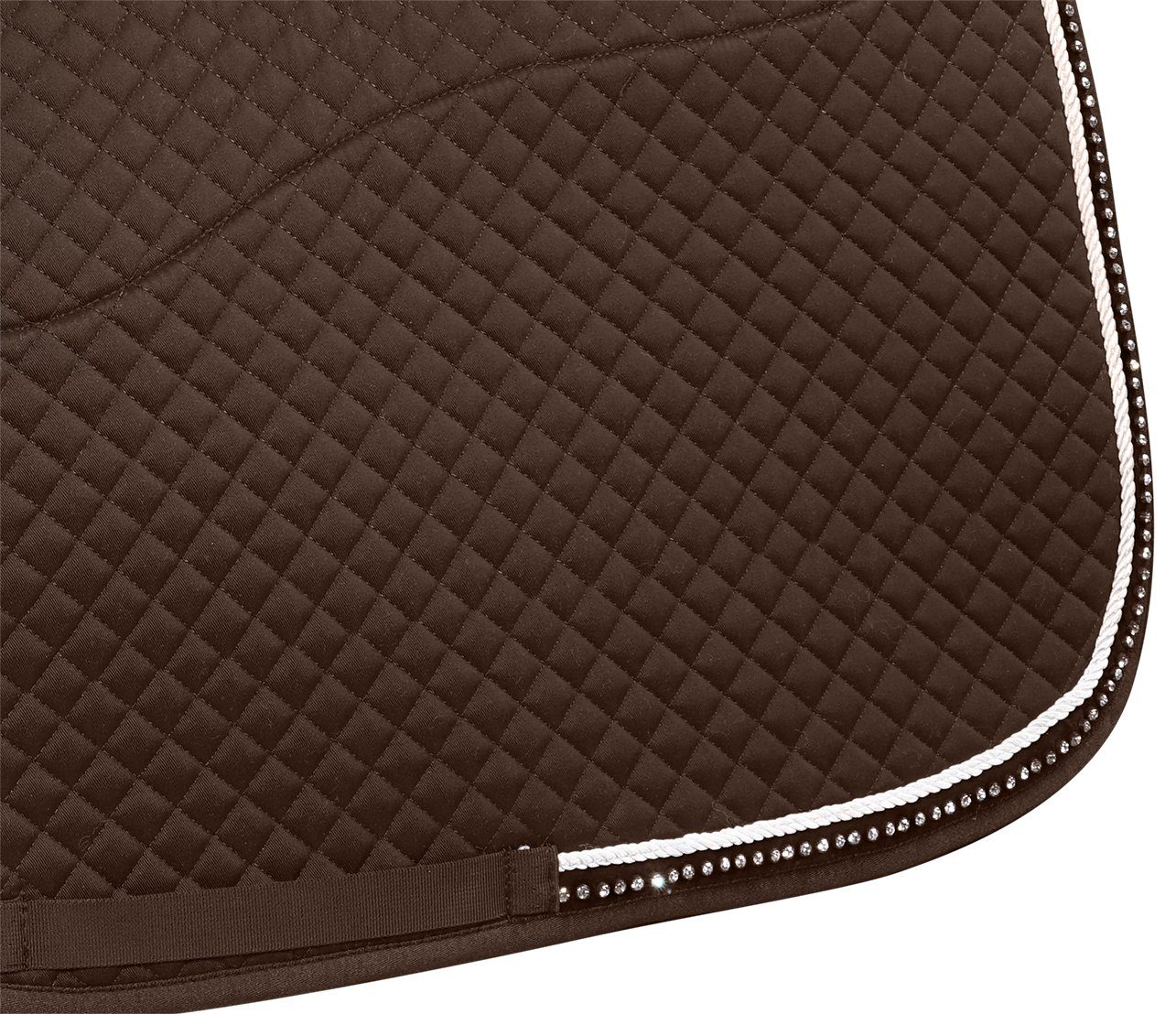 Equinate Schabracke Lammfell Schabracke Star mit Strasssteinen